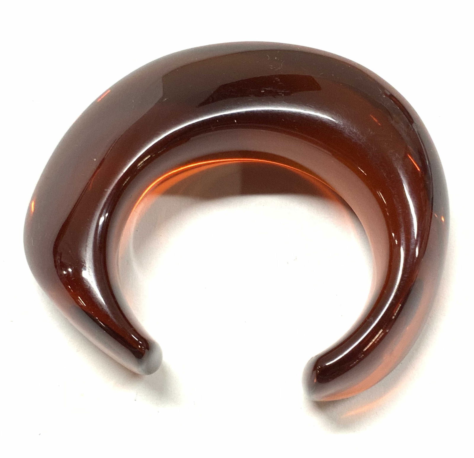 Amber Toned Sculptural Cuff Bracelet (1 of 6)