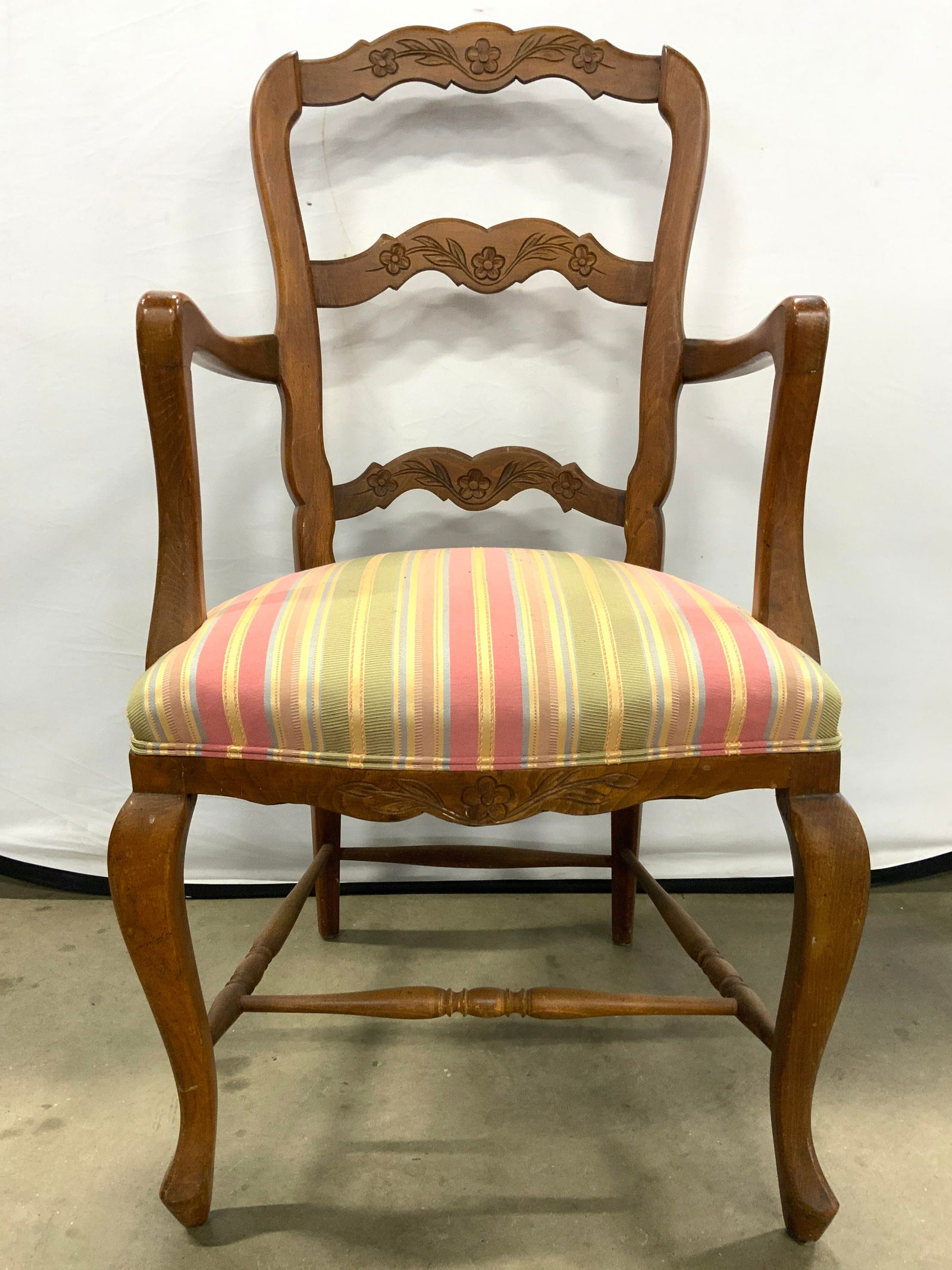 Vintage Country French Wooden Ladderback Chair (1 of 11)
