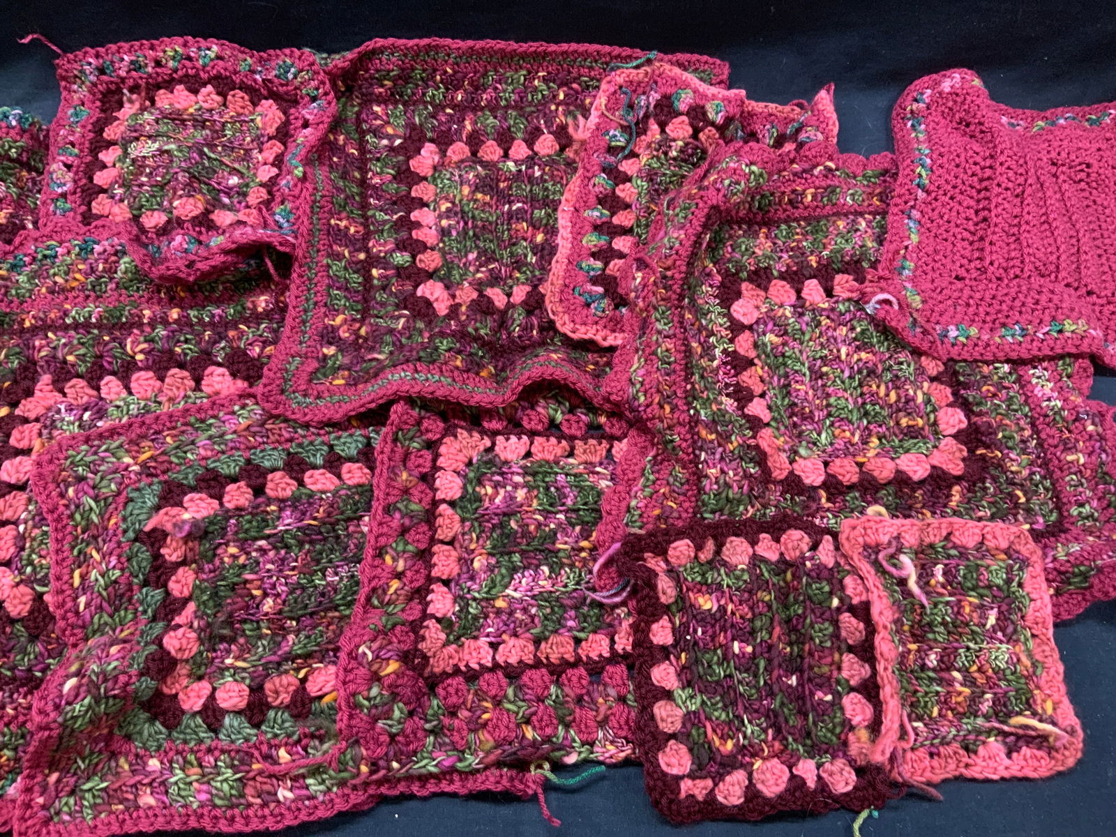 Lot 11 Hand Crocheted Quilt Squares (1 of 11)