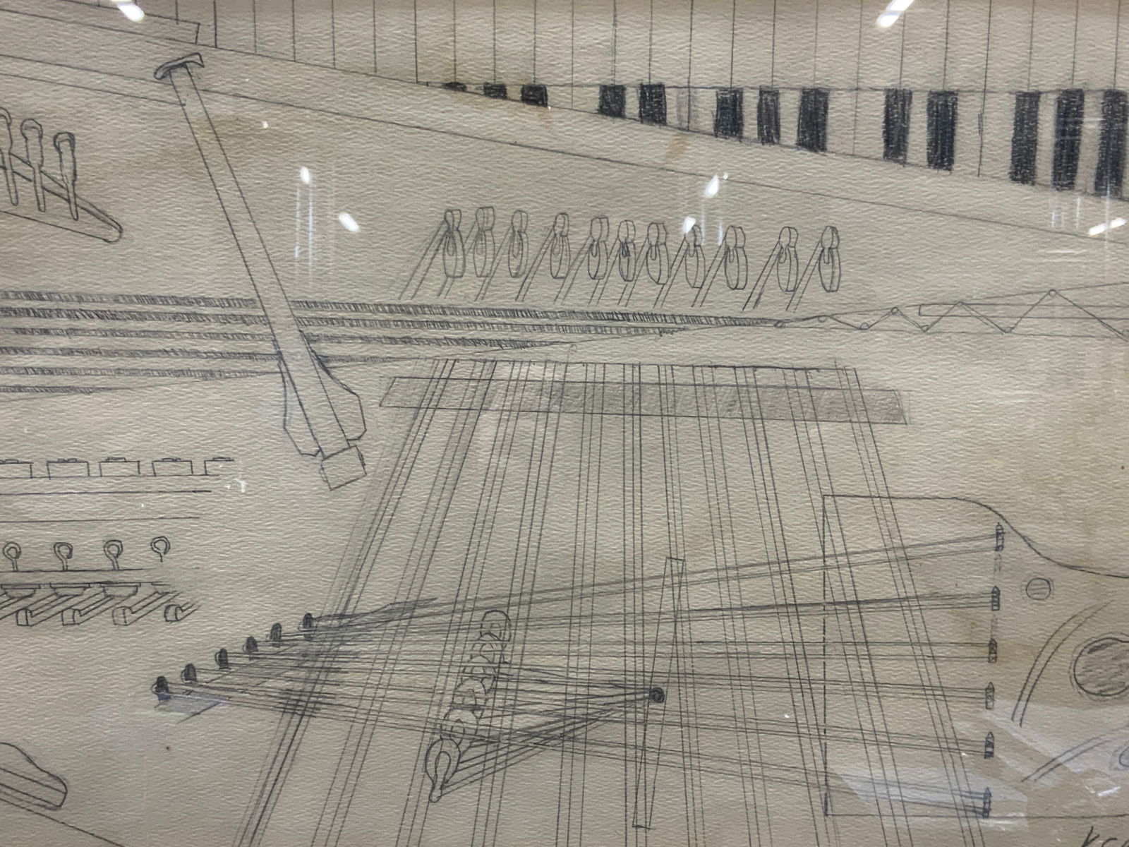 Sgd Instrument Piano Diagram Graphite Sketch (1 of 9)