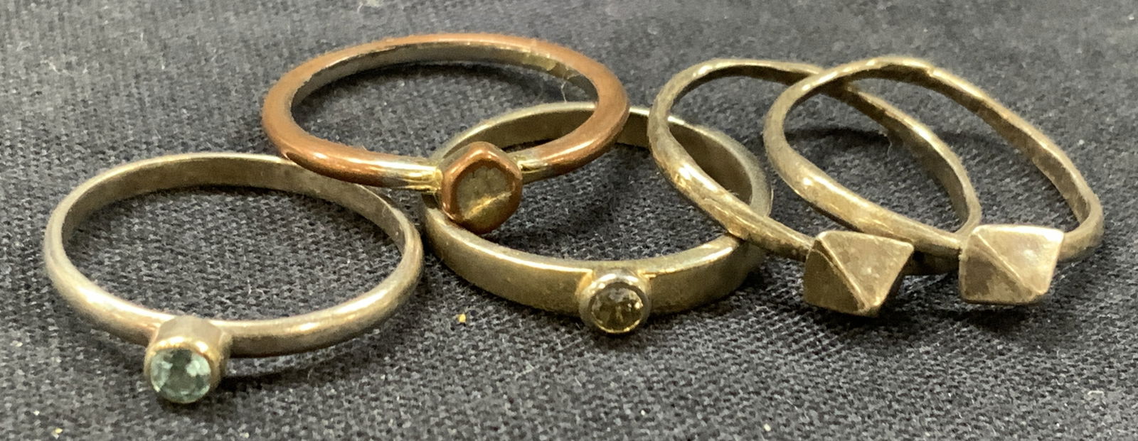 5 Sterling Silver & Plated Rings & AquaMarine (1 of 6)