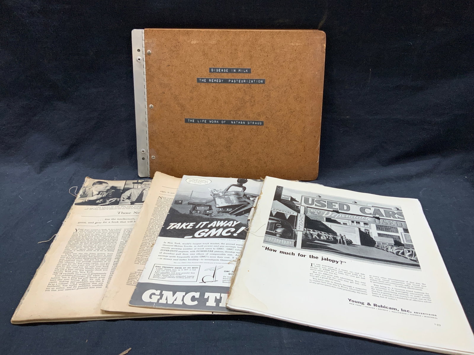 1939 3 Illustrated Newspapers & Magazines: Lot of 3 vintage illustrated newspaper and manuscript. 1 piece marked Disease in mill, the life work of Nathan Straus. Reprint, 1977, outlining the methods in which milk is processed in the United Sta