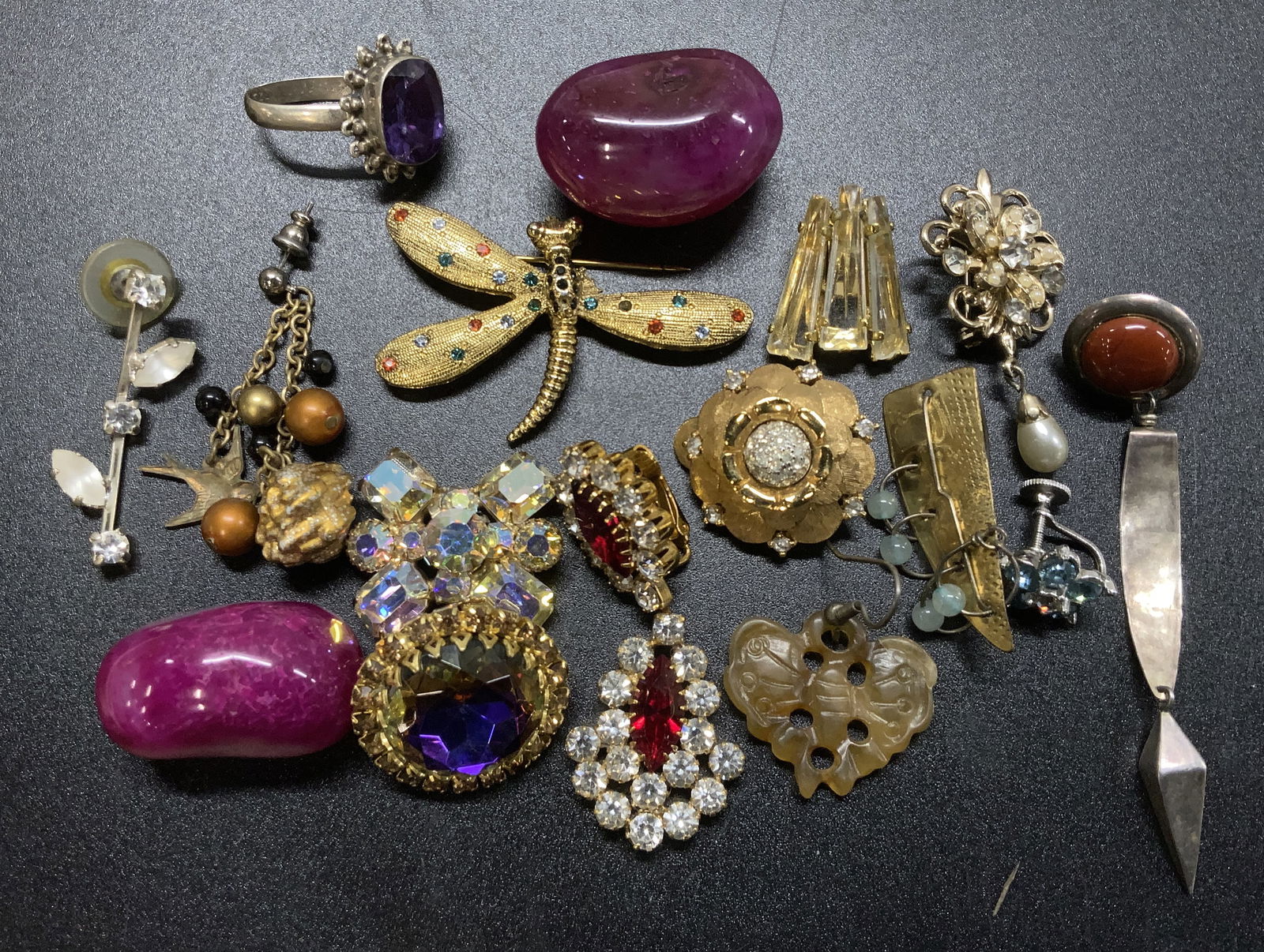 16 Jewelry Makers Lot, Sterling, Coro, Tourmaline (1 of 12)