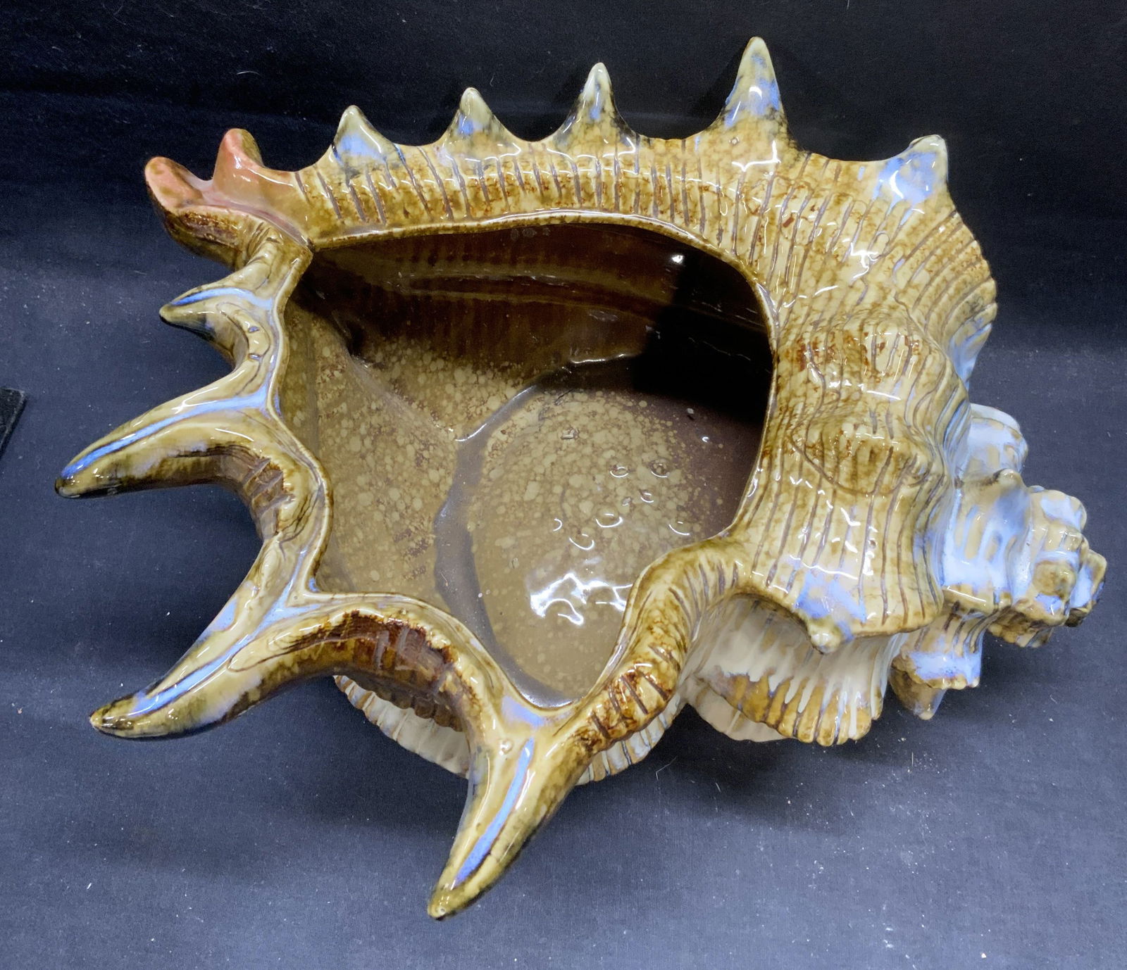 Tan Ceramic Shell Planter, 14 Inches (1 of 6)