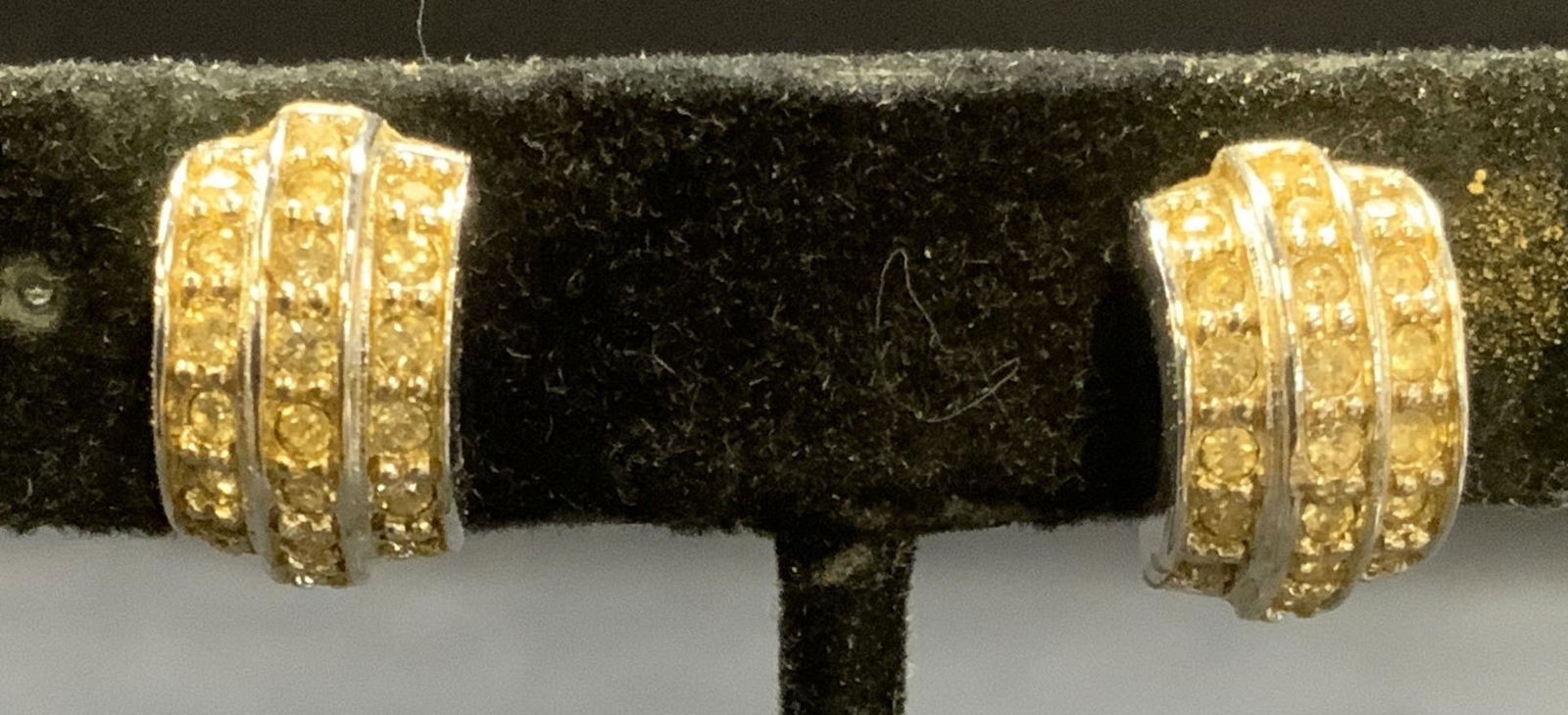 Christian Dior Silver Tone Crystal Earrings (1 of 7)