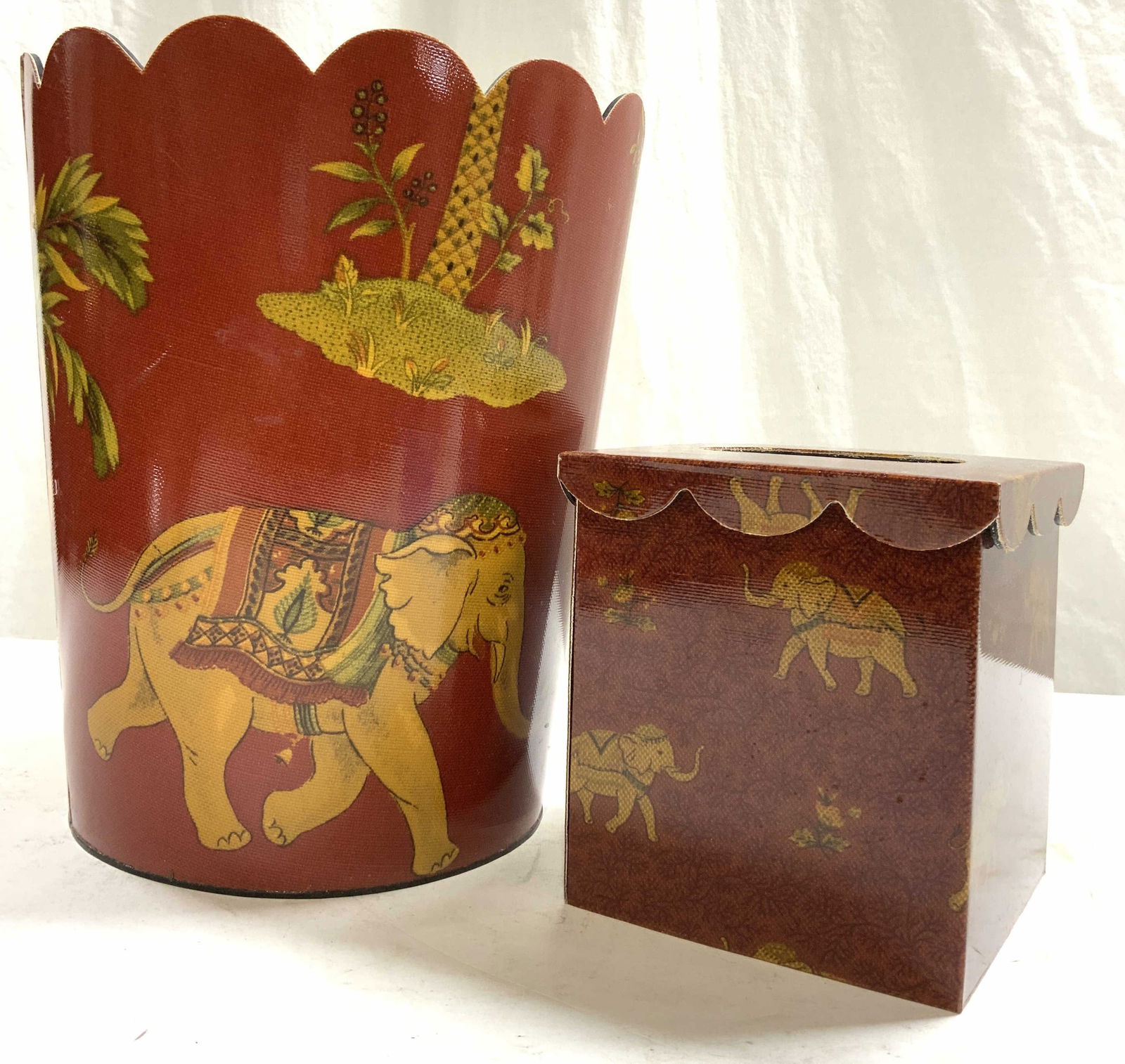 DECORATIVE THINGS Set 2 Basket & Tissue Box Cover (1 of 8)