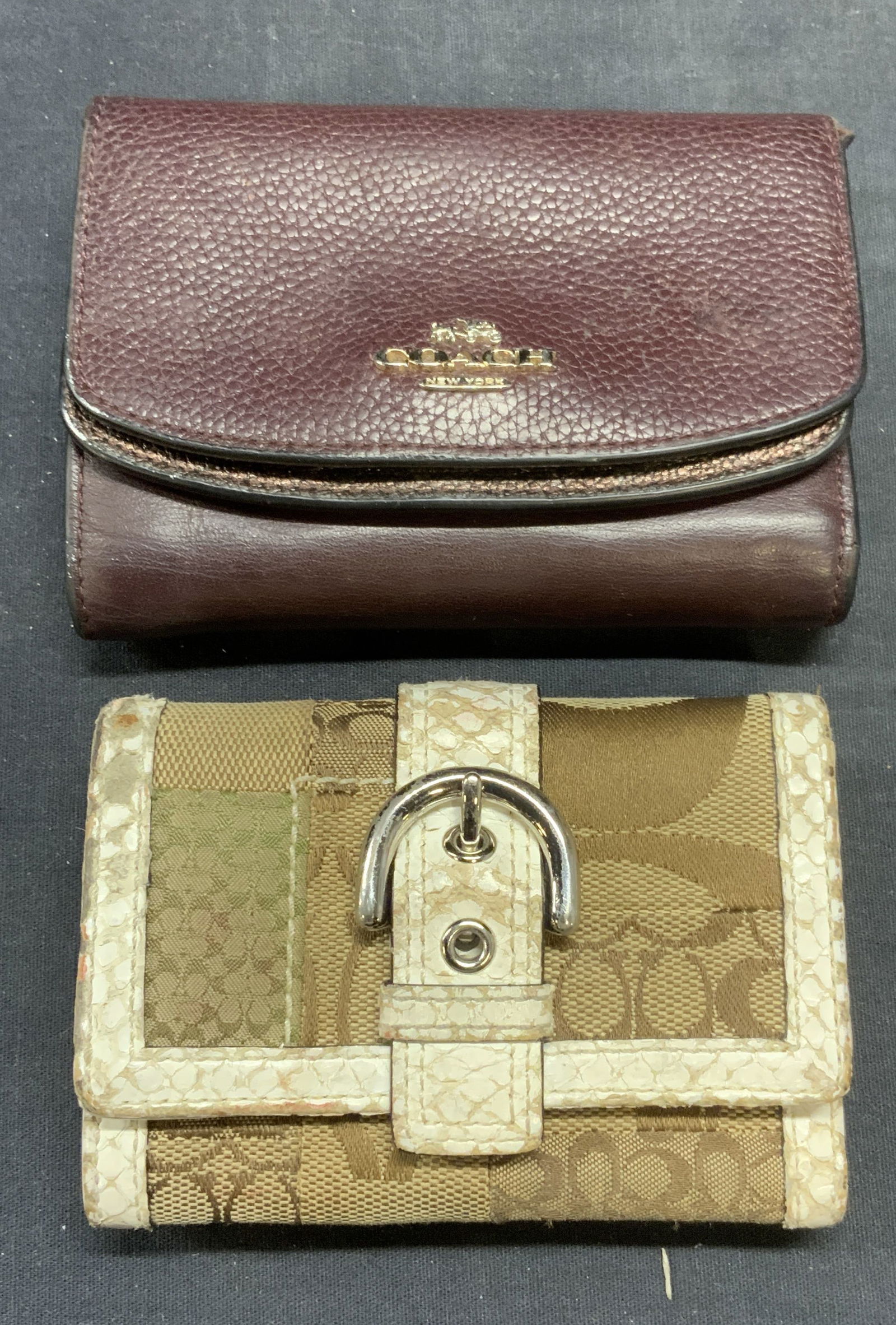 Lot 2 Coach Monogram & Leather Wallets (1 of 9)
