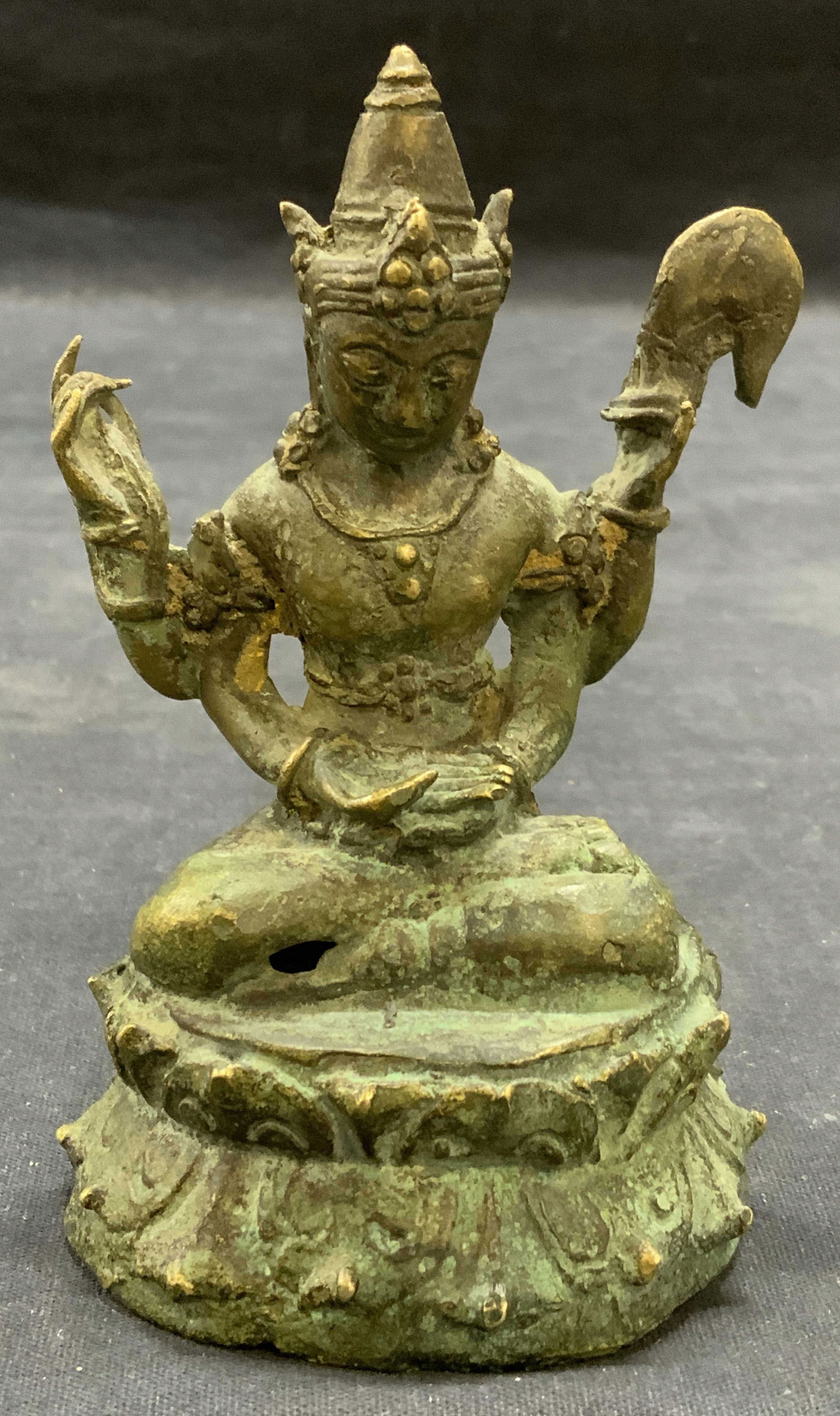 Vintage Cast Metal Asian Deity Figural (1 of 6)