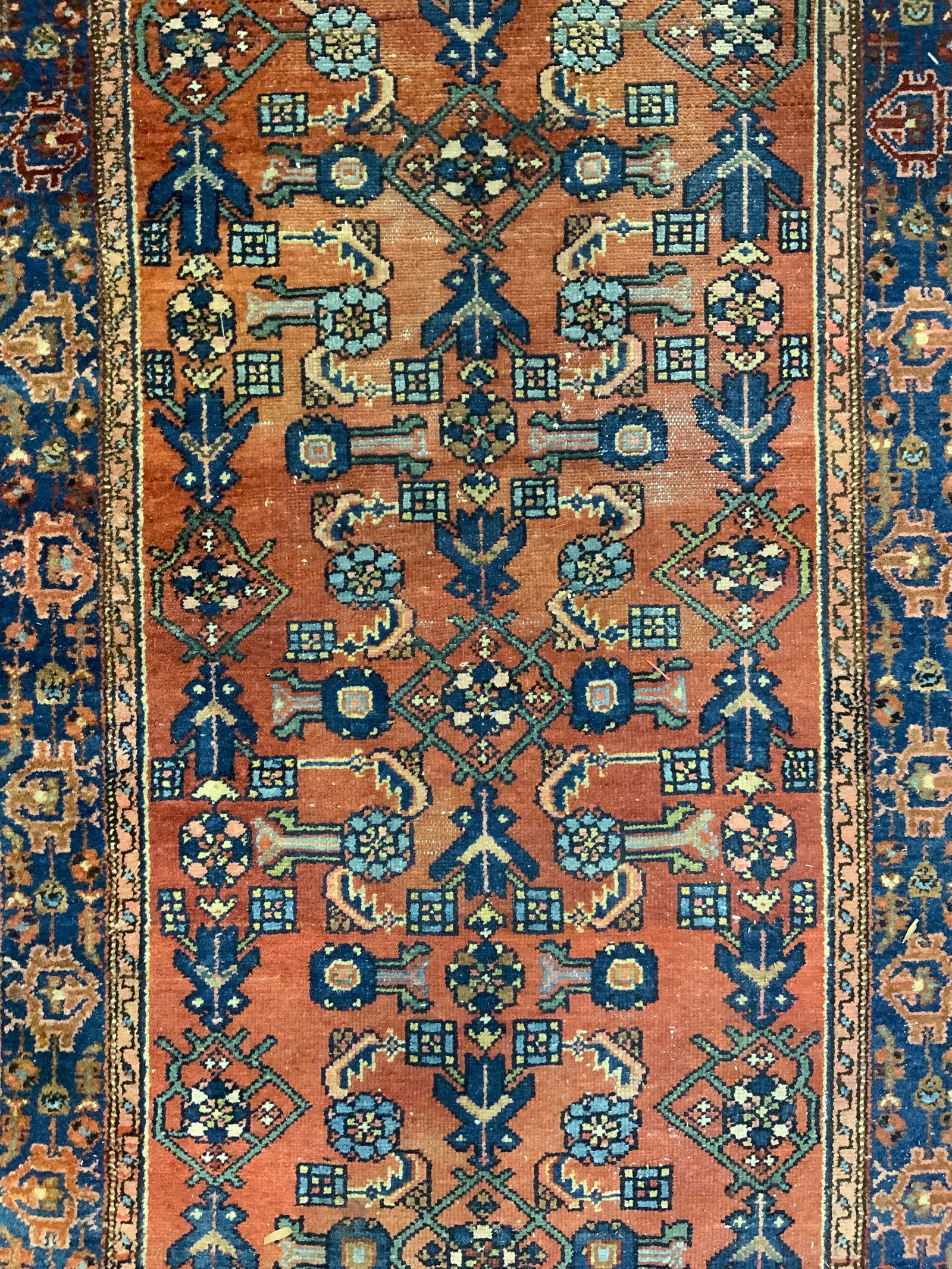 Vtg Handmade Persian Fringed Wool Rug (1 of 8)