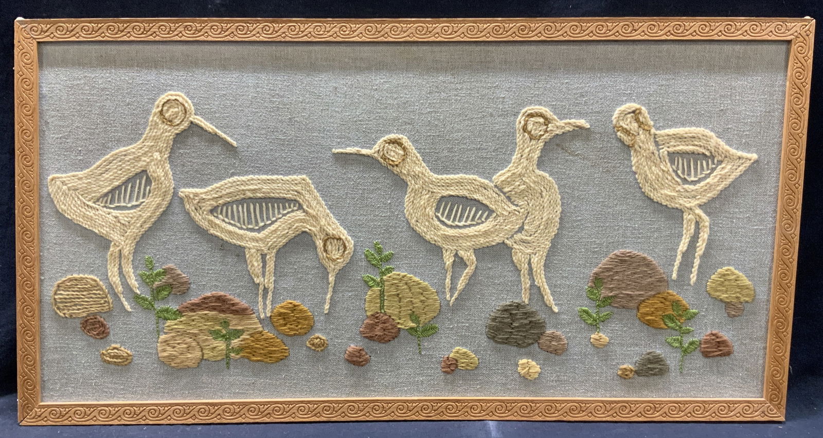 Vintage Bird Yarn Embroidered Wall Panel (1 of 8)