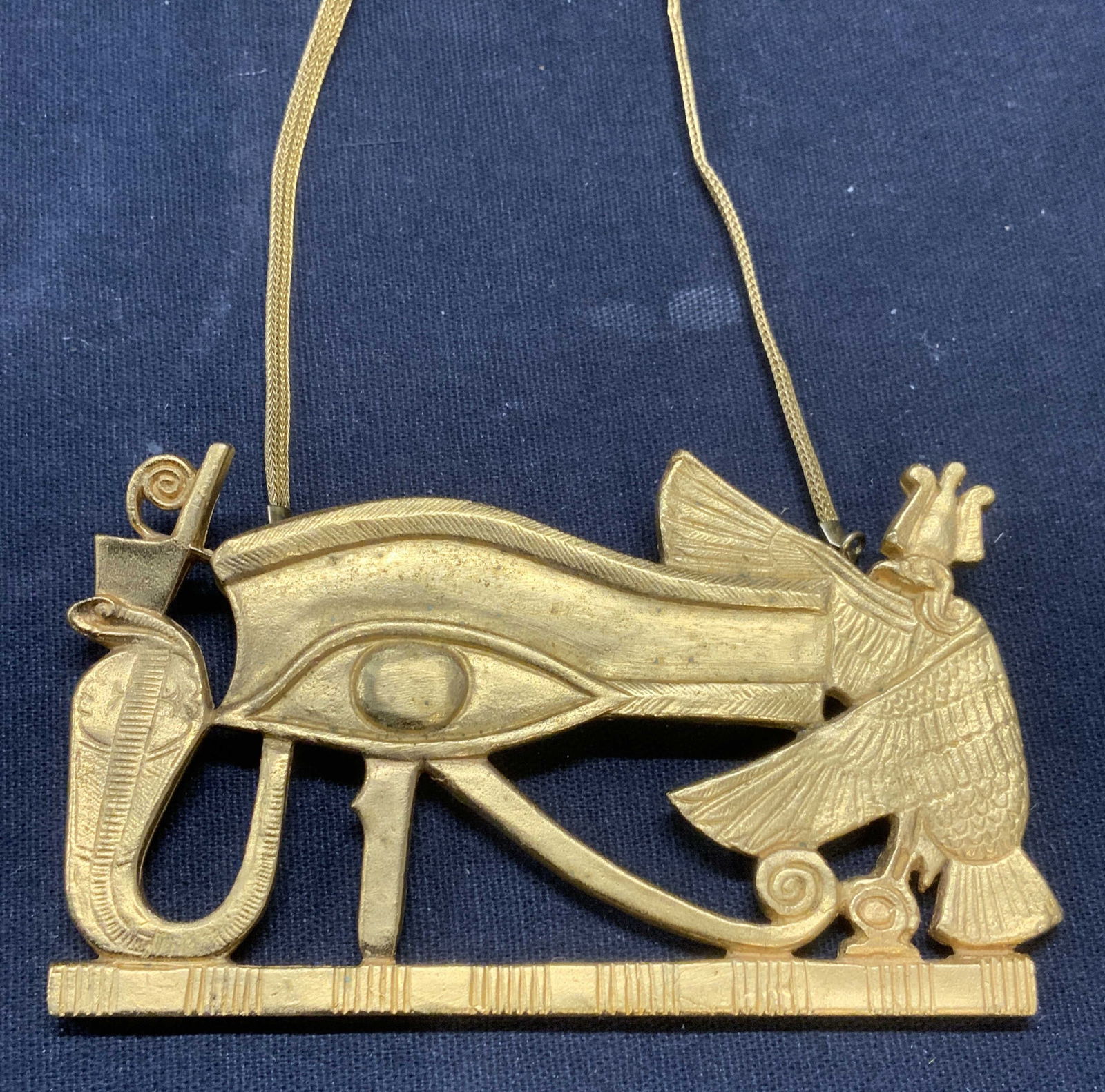 Vtg MMA 12k Gold Filled Eye of Horus Necklace (1 of 8)