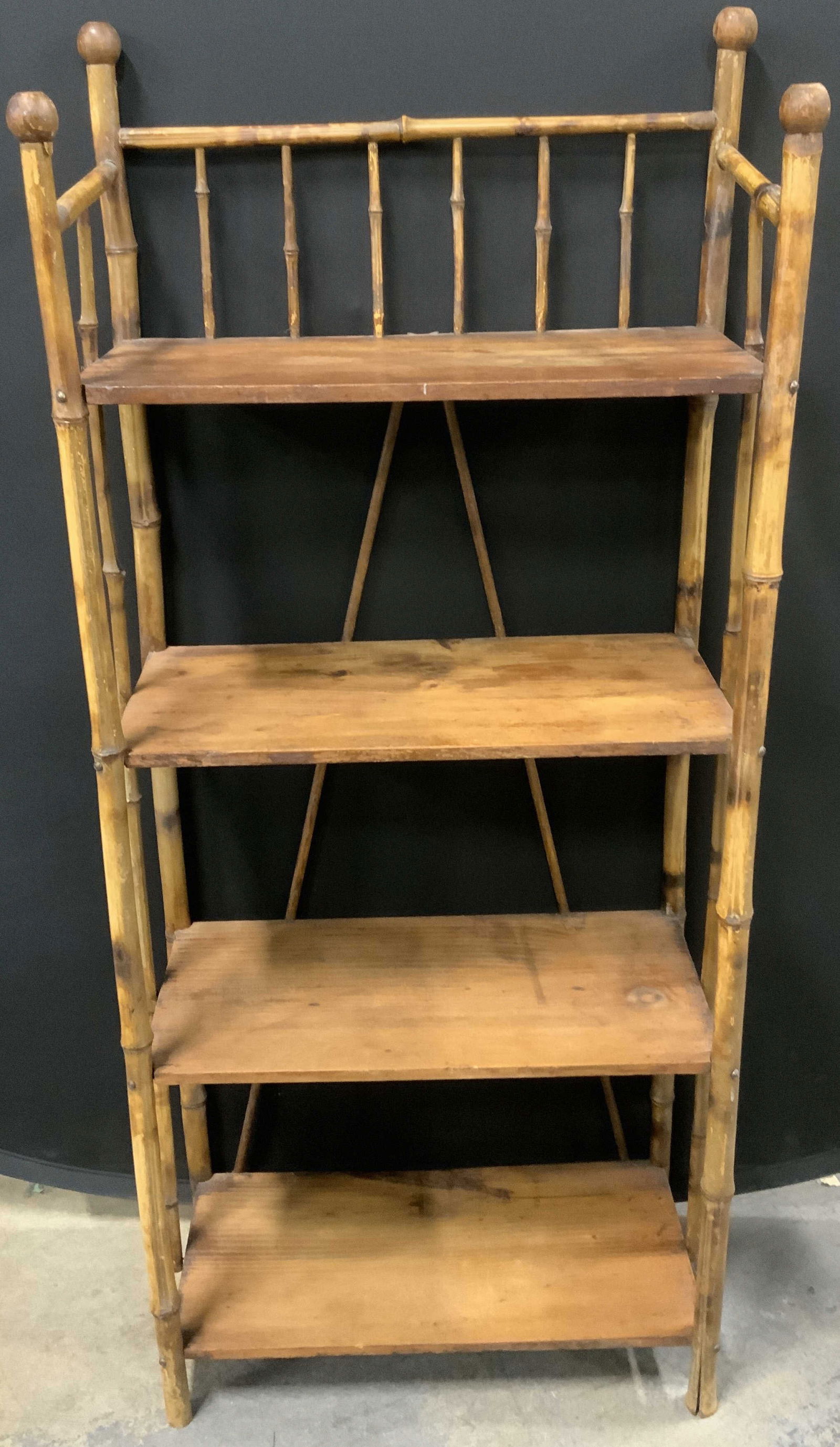 Vintage Bamboo 4 Tier Shelf (1 of 7)