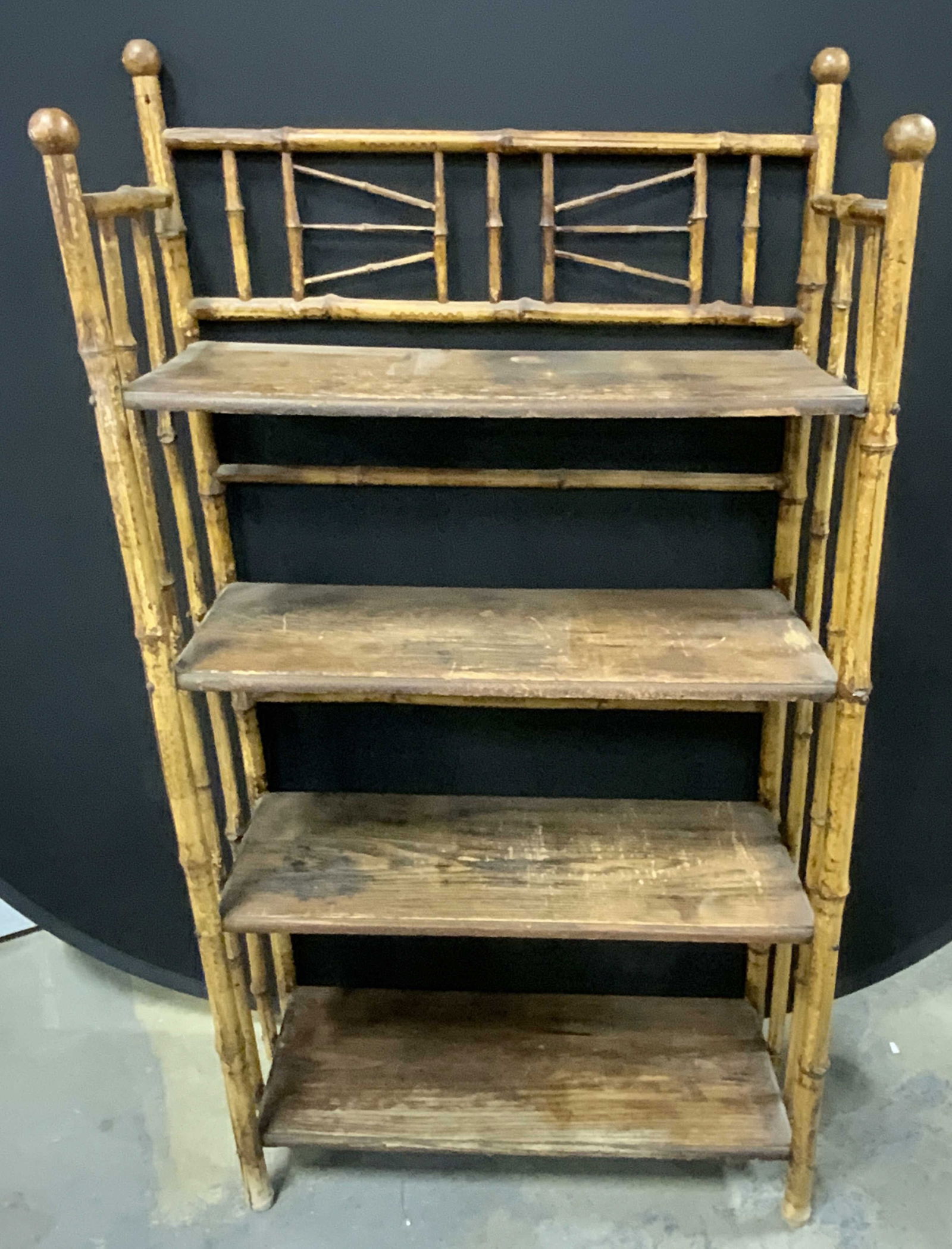 Vintage Bamboo 4 Tier Shelf (1 of 7)