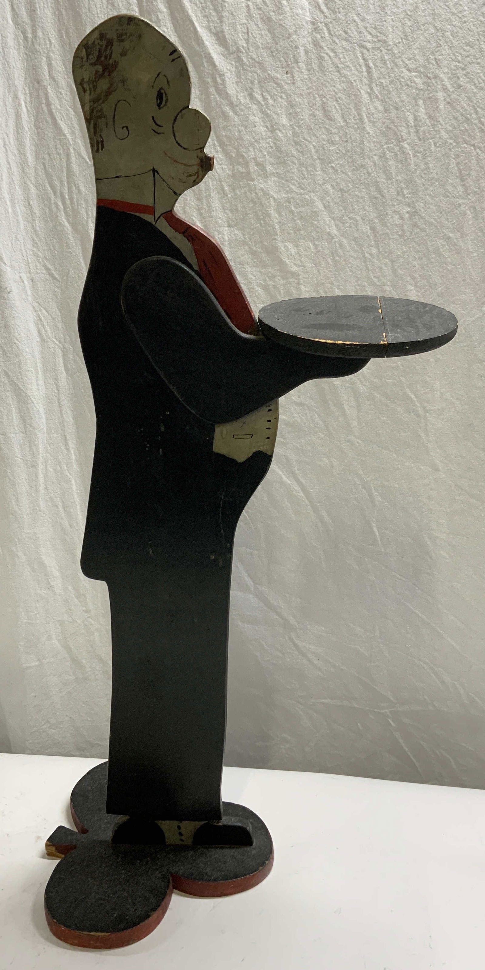 Vintage Wood Folk Art Butler Stand, 32.5 Inches T (1 of 9)