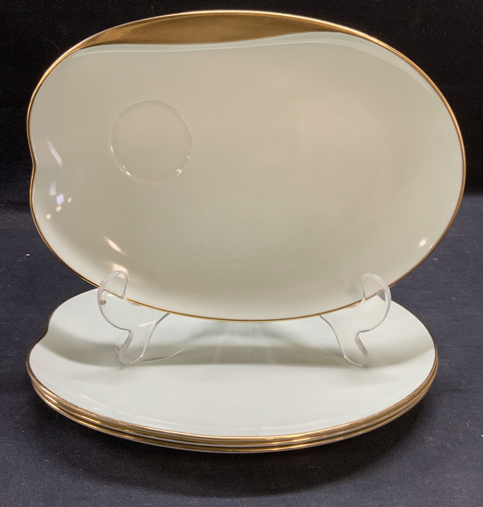 Set 4 NORITAKE China Dessert Sauce Plates, Japan (1 of 6)