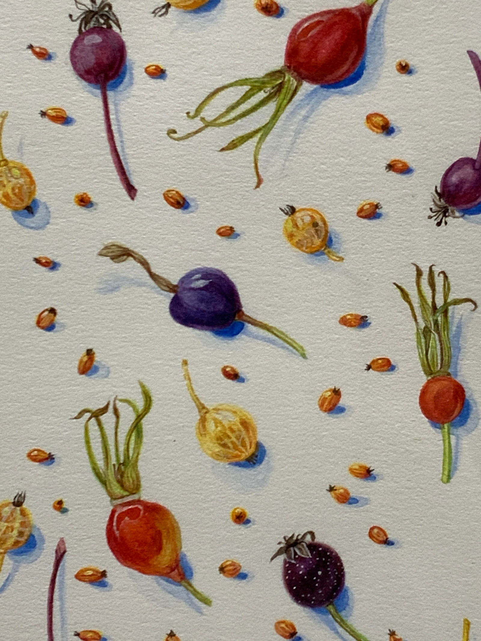 Signed Watercolor Vegetable Artwork (1 of 7)