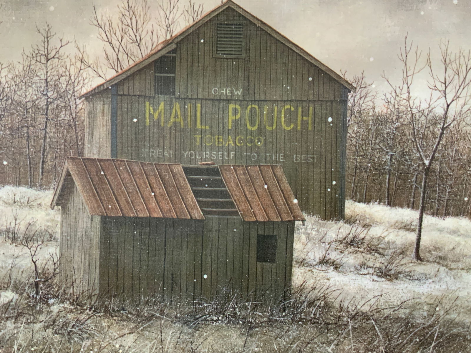 Snowy Landscape In Building Lithograph (1 of 8)