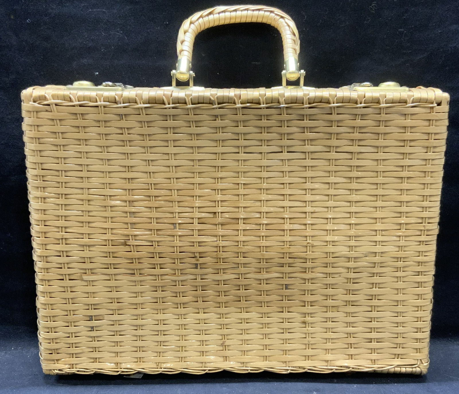 Vintage Jem Handmade Woven Briefcase HK (1 of 6)