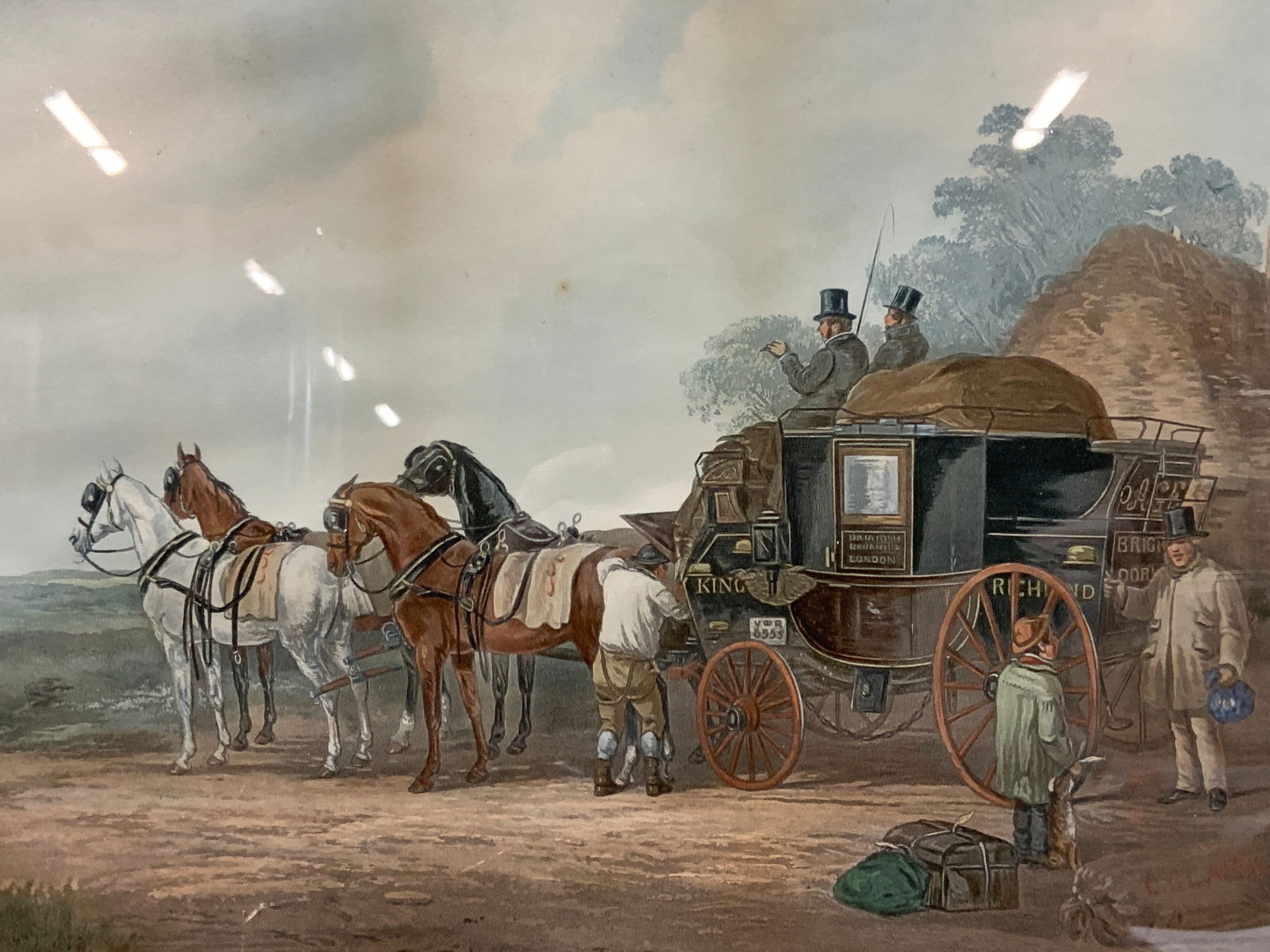 The First Change Up 1863 Colored Plate Etching (1 of 11)