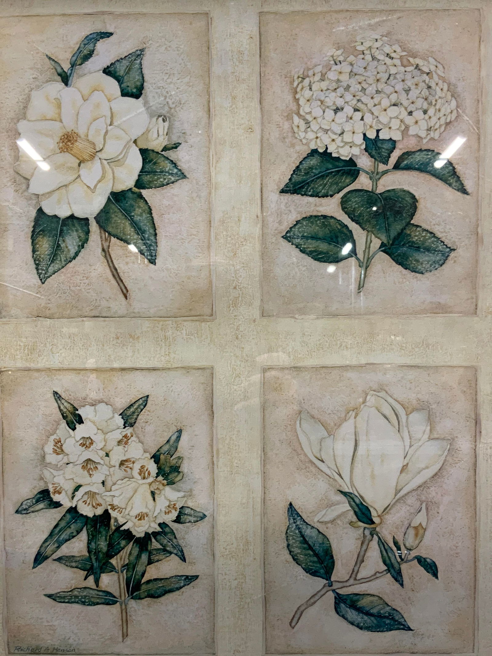 Richard A Henson Flower Lithograph (1 of 7)