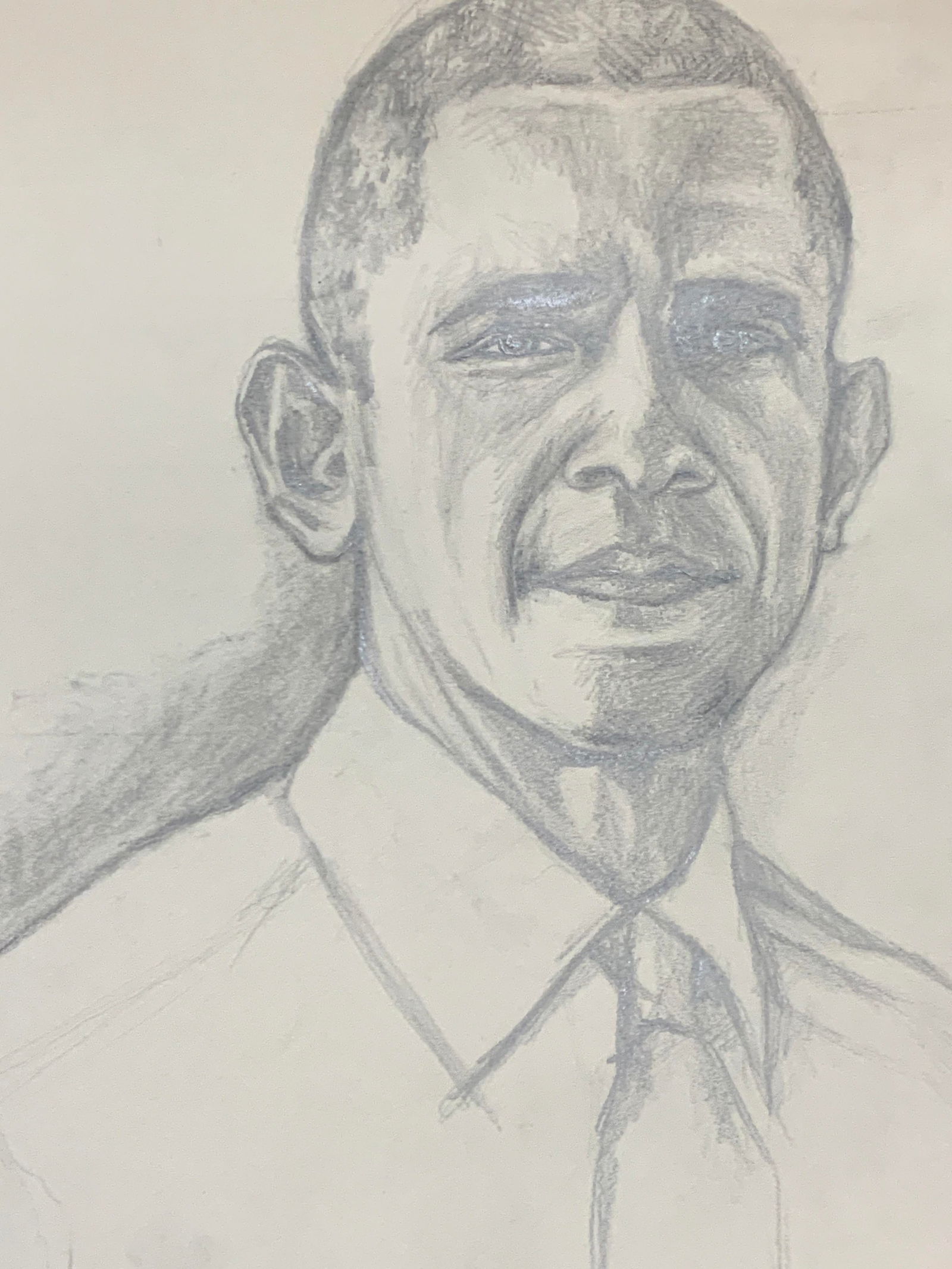 Sgd Barack Obama Graphite Drawing 2012 (1 of 8)