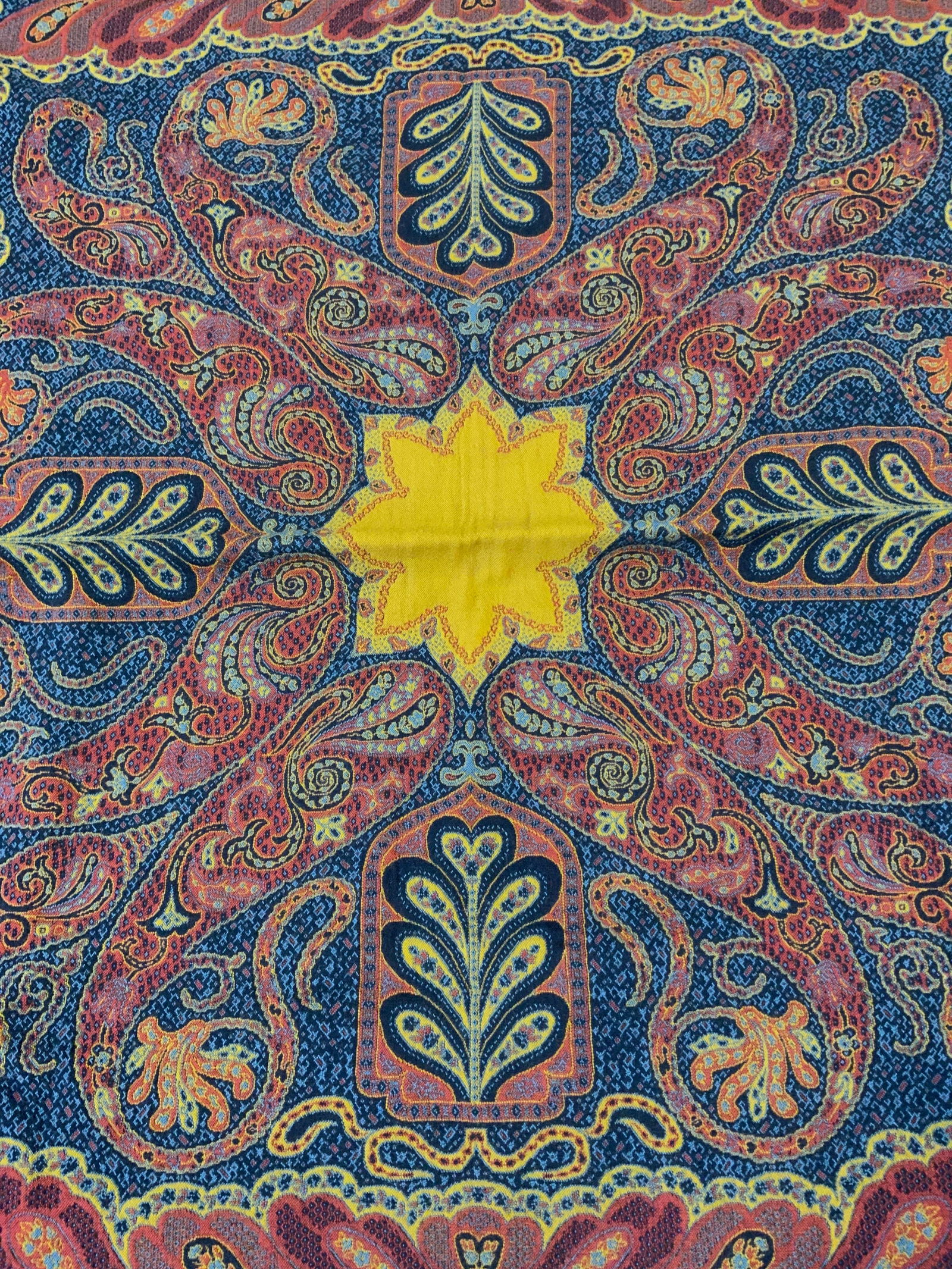 Middle Eastern Paisley Wool Textile/Tablecloth (1 of 9)