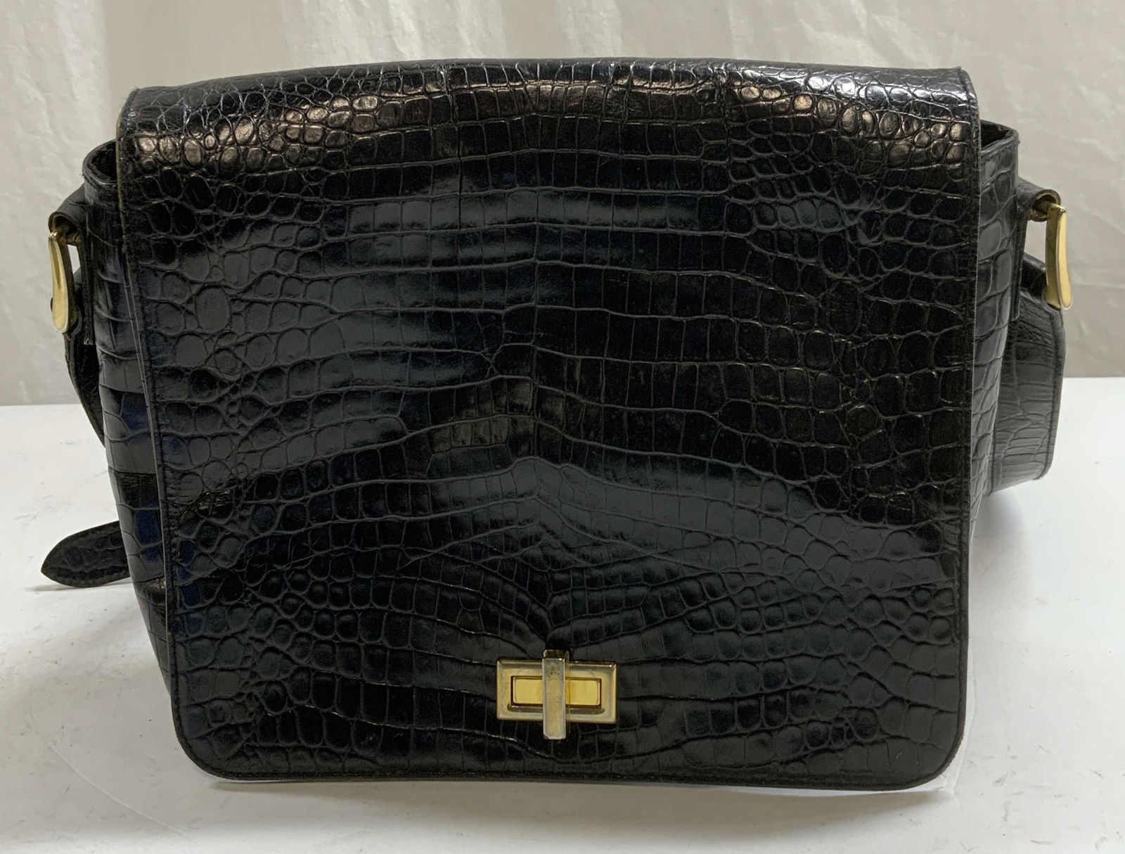 Talbots Croc Embossed Leather handbag, Italy (1 of 6)