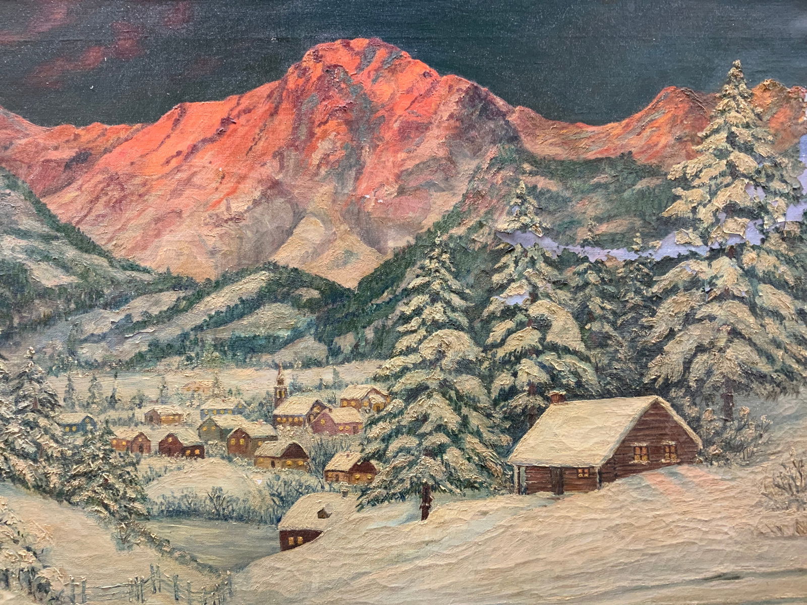 MBerger Sgd Landscape Village Oil Painting (1 of 10)