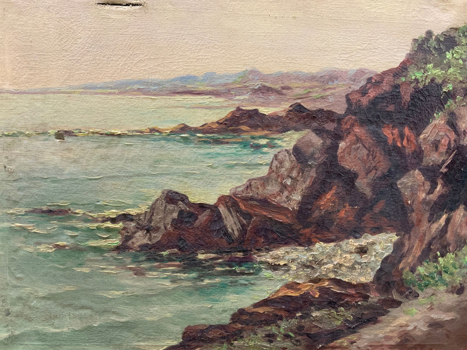 Sgd Vtg Oceanic Landscape Oil Painting (1 of 9)