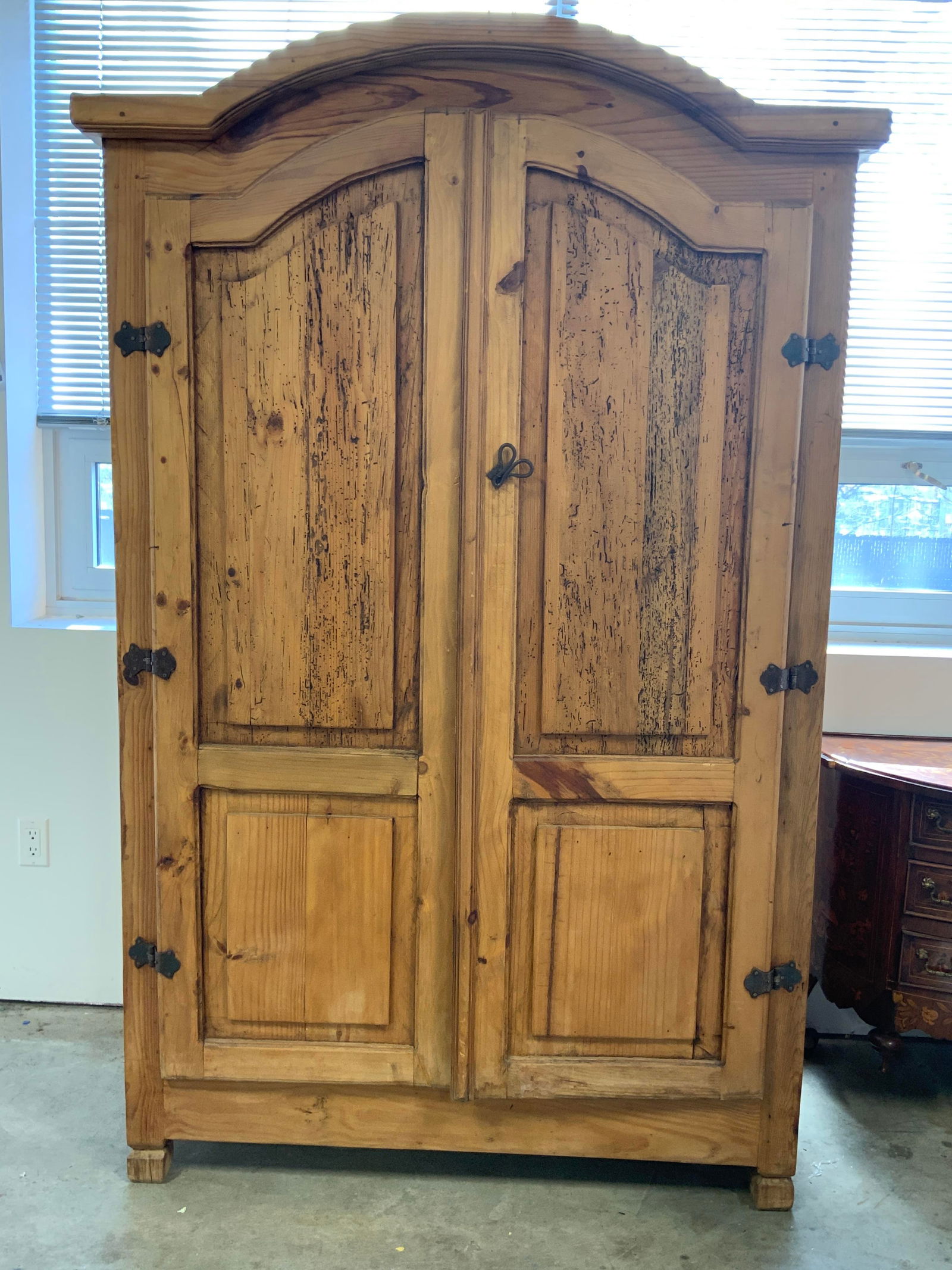 Vintage Rustic Country Pine Armoire (1 of 10)
