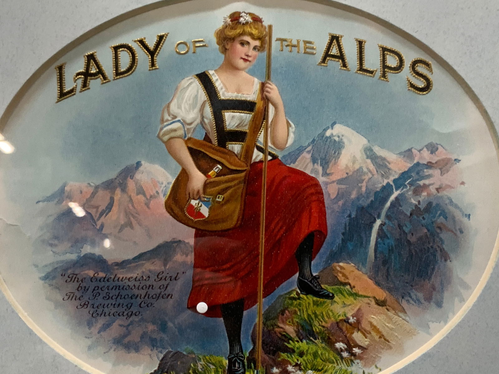 Vtg Lady Of The Alps Beer Advert (1 of 7)
