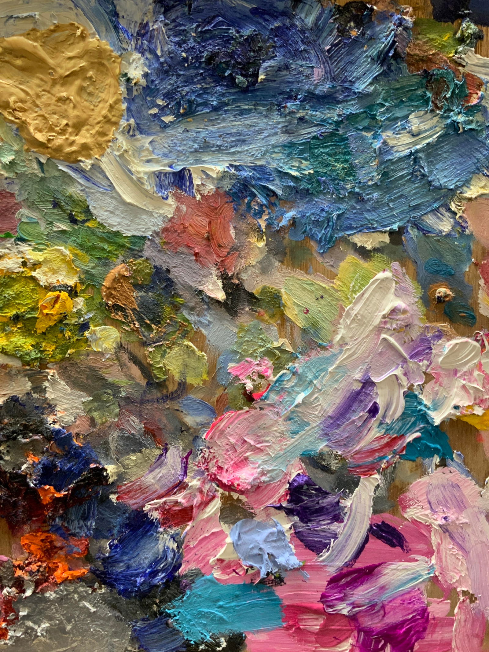 Cindy SHAOUL Sgd Abstract Textured Oil On Board (1 of 8)