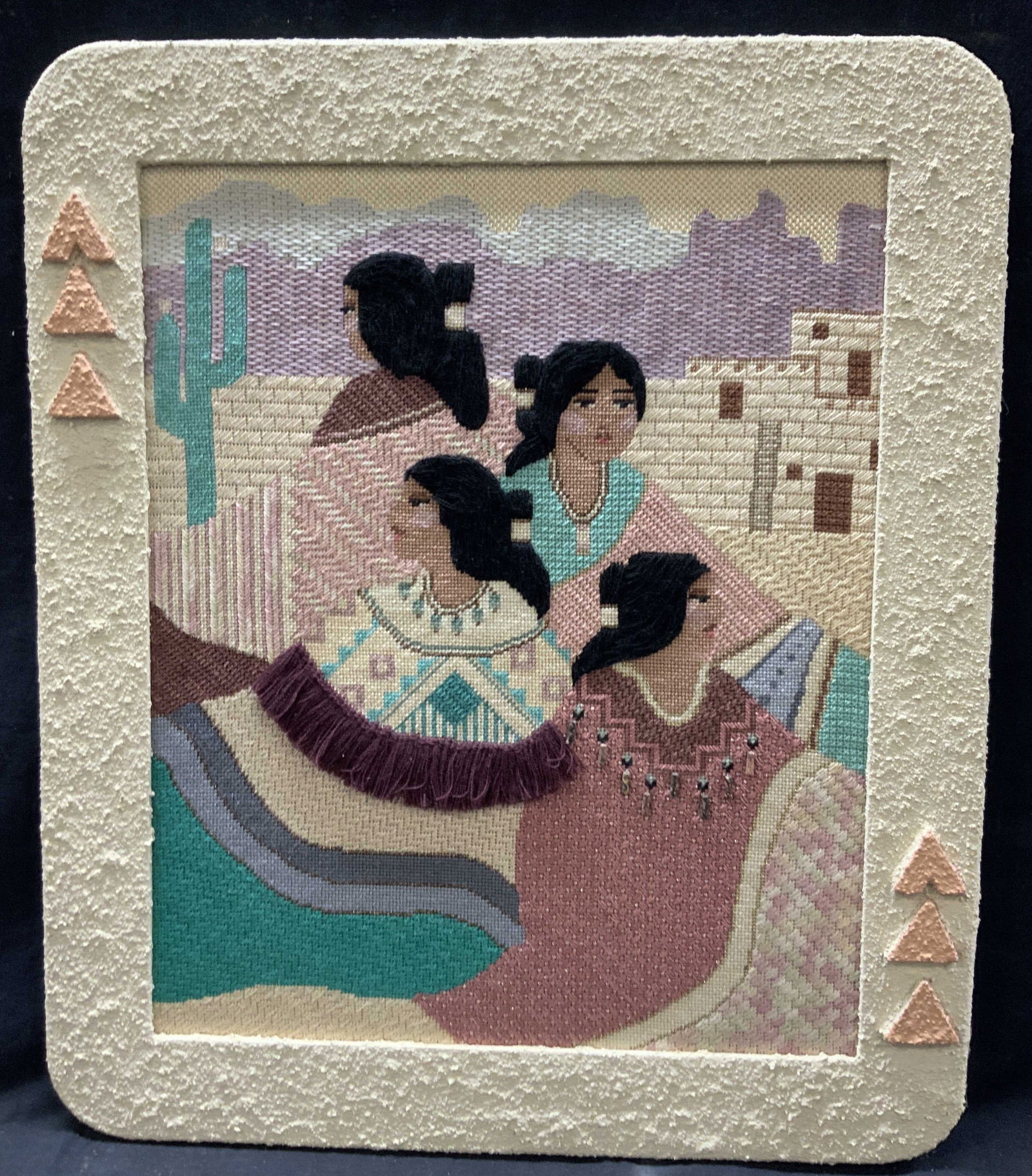 Framed Native American Women Needle Point (1 of 9)