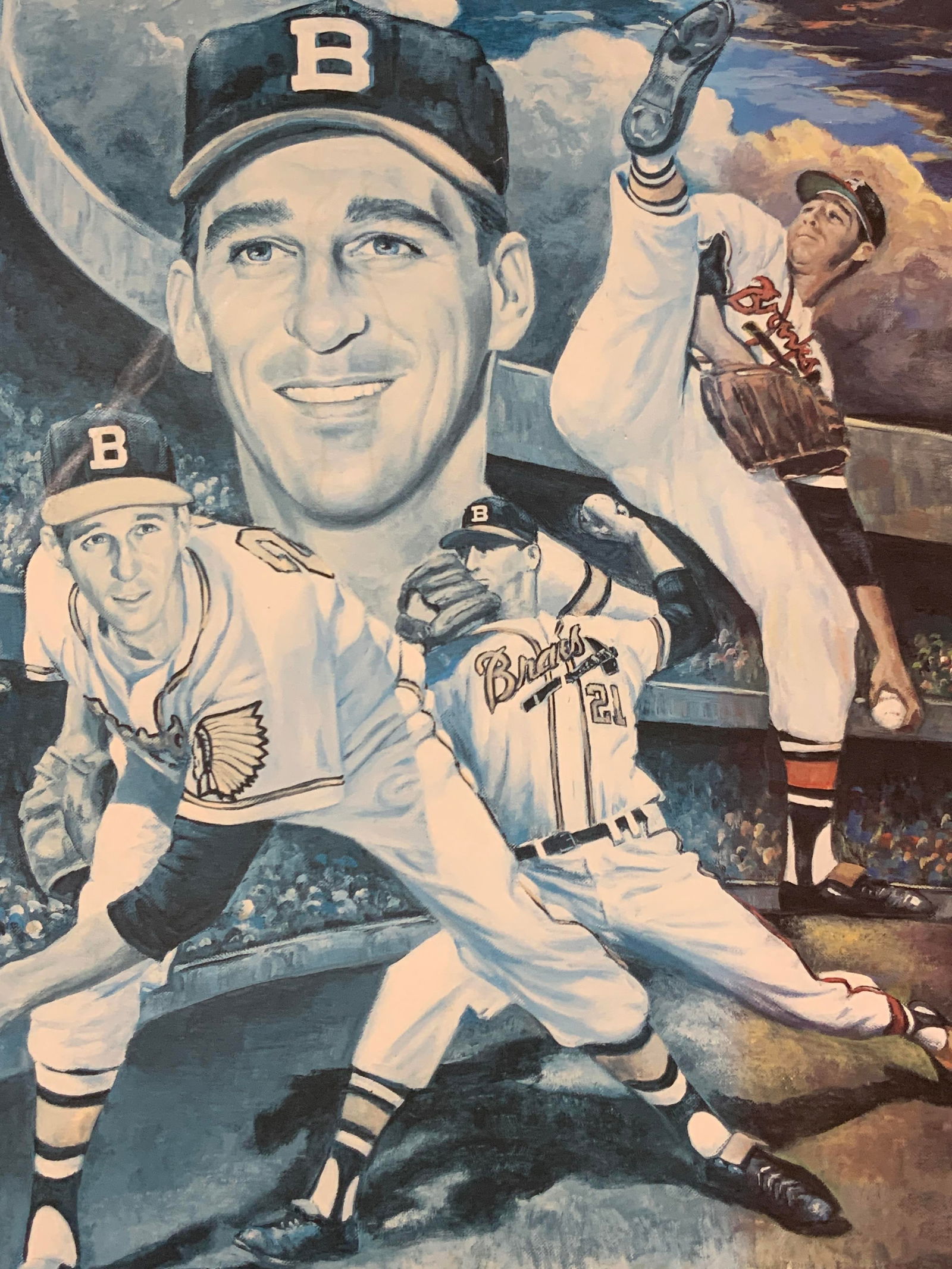 Angelo Morino Sgd Warren Spahn Lithograph (1 of 10)