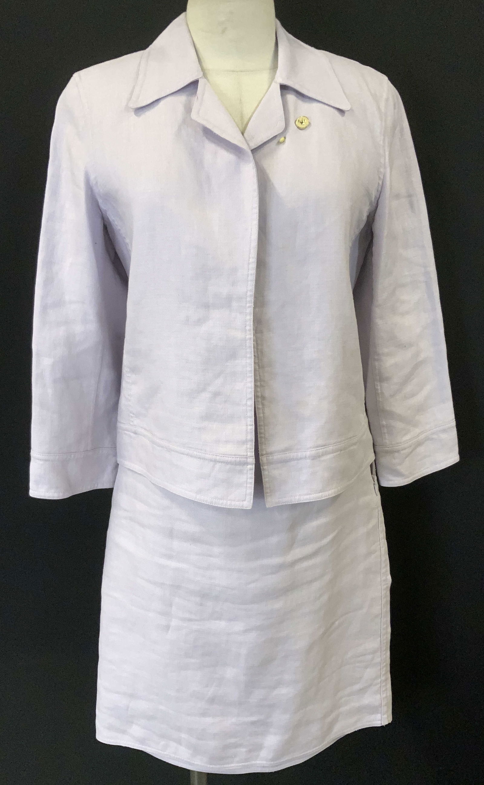 Ellen Tracy Lavender Linen Skirt Suit, 2 (1 of 7)