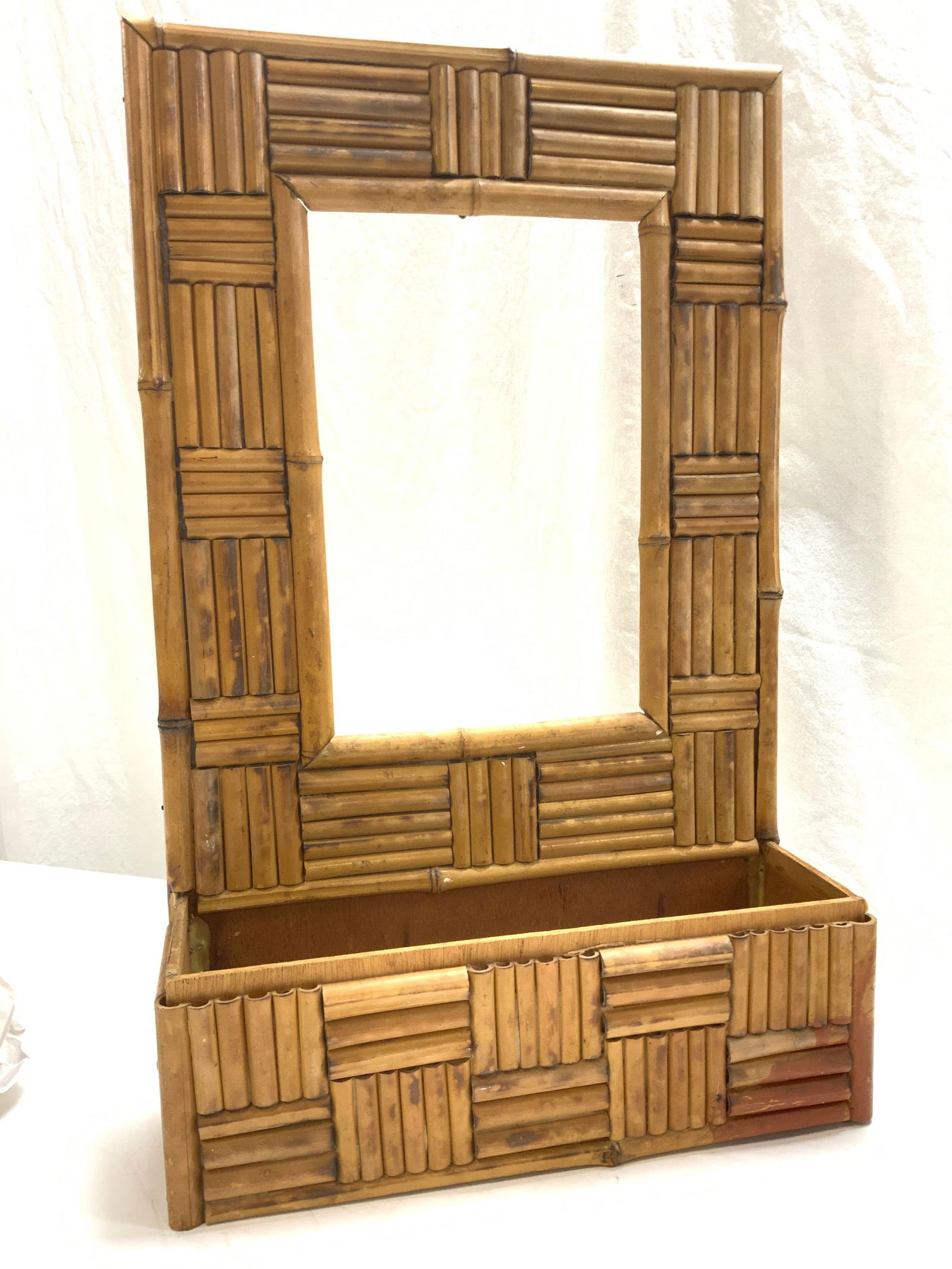 Asian Bamboo Hand Crafted Table/ Wall Vanity (1 of 8)