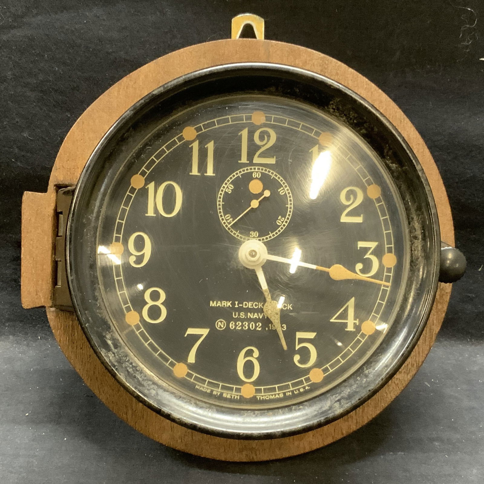 Vintage Seth Thomas US Navy Mark I Deck Clock (1 of 8)