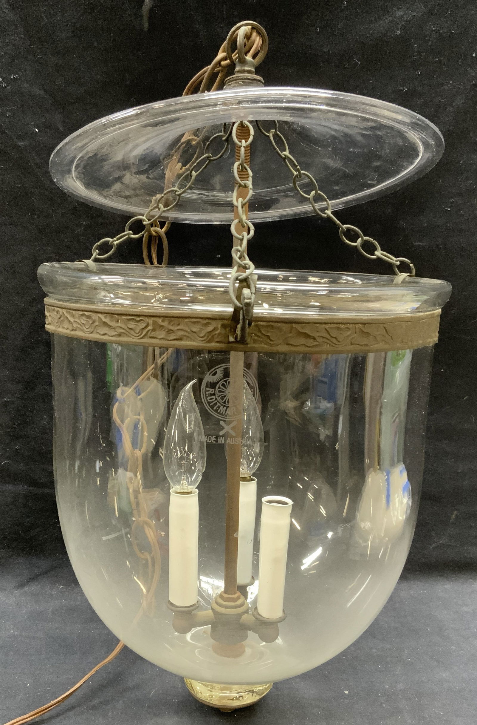 Antique R Ditmar Wien Glass Light Fixture, Austria (1 of 6)