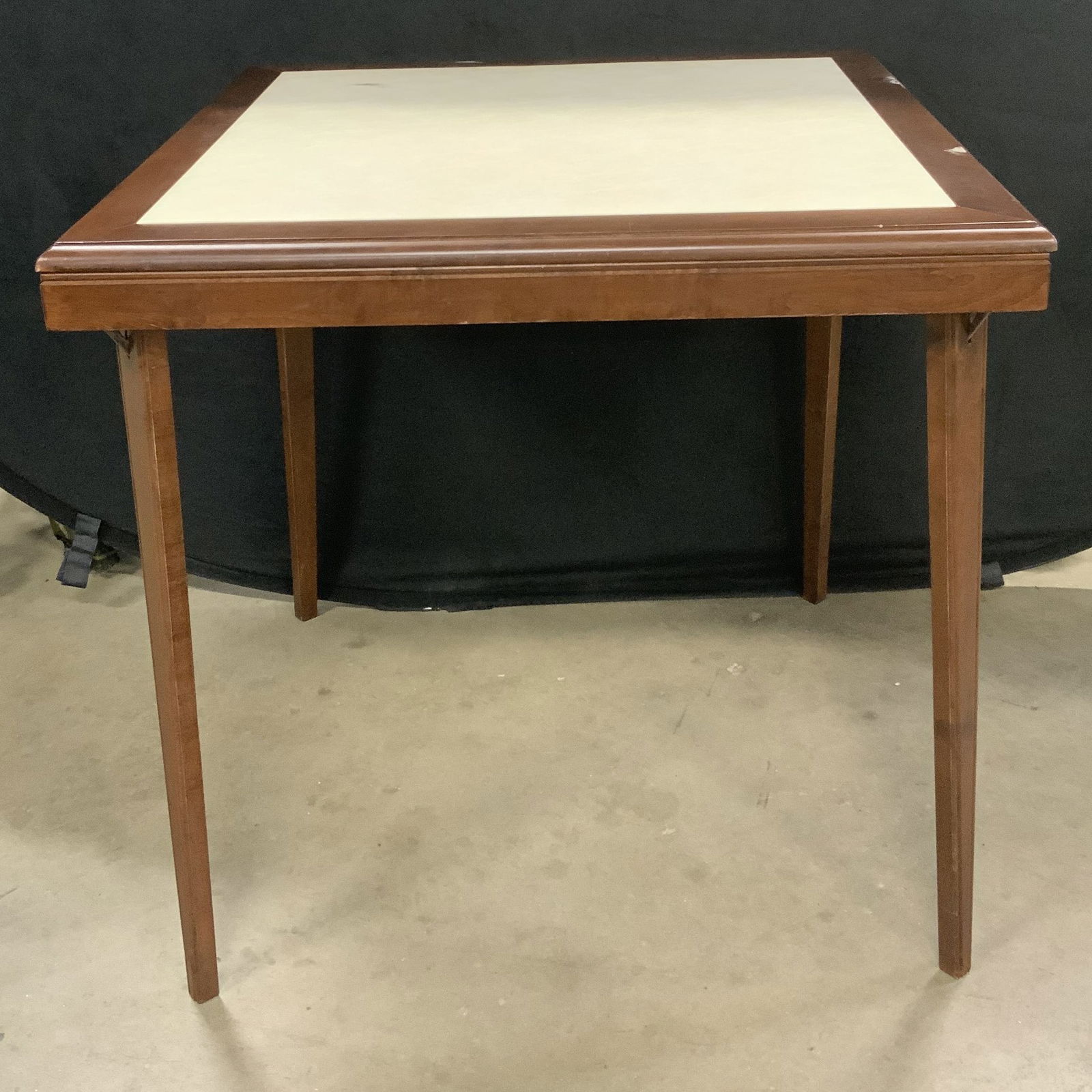 Vintage Wood & Leather Style Folding Table (1 of 8)