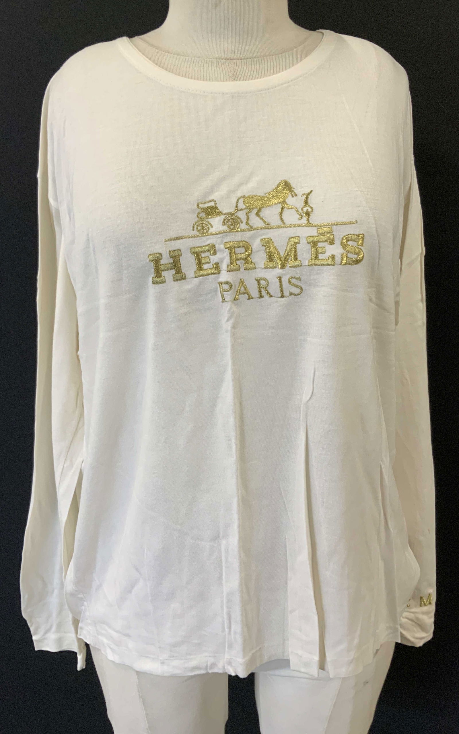 Hermes Style Long Sleeve Cotton Shirt (1 of 7)