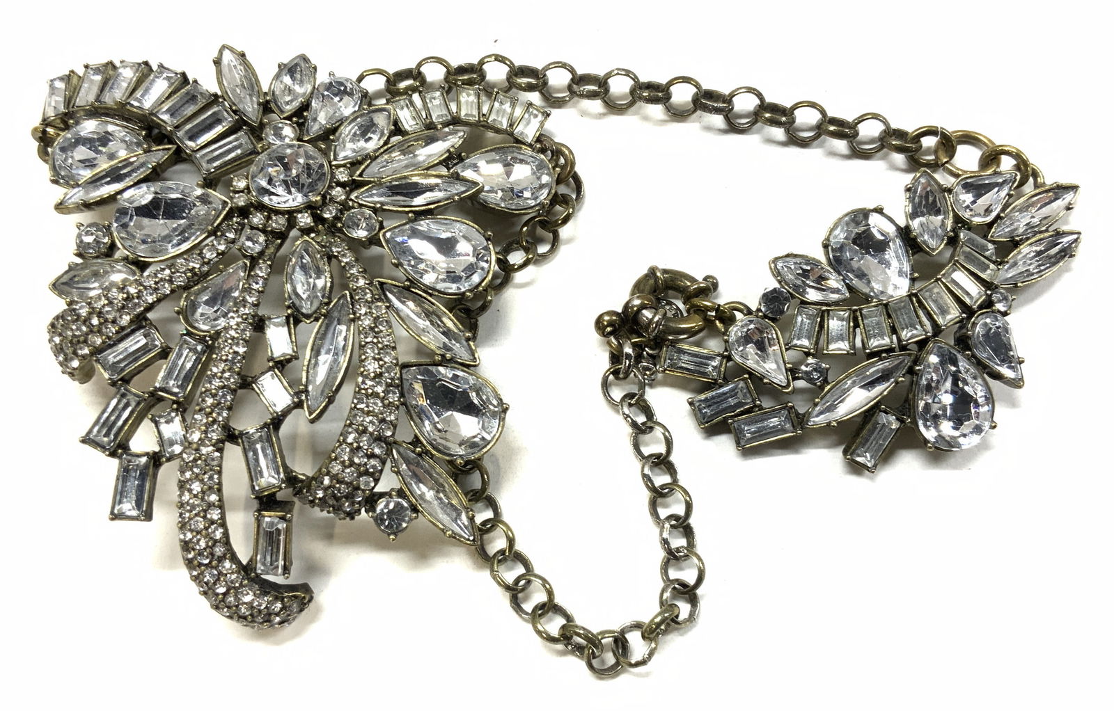 J. Crew Chunky Rhinestone Choker Necklace (1 of 6)