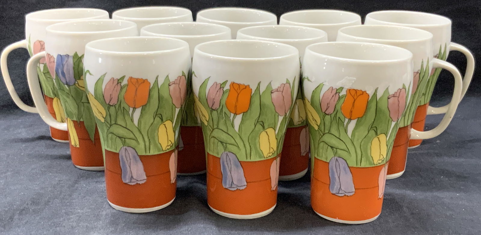 Set 12 Villa Vanilla Palm Beach Ceramic Mugs (1 of 6)