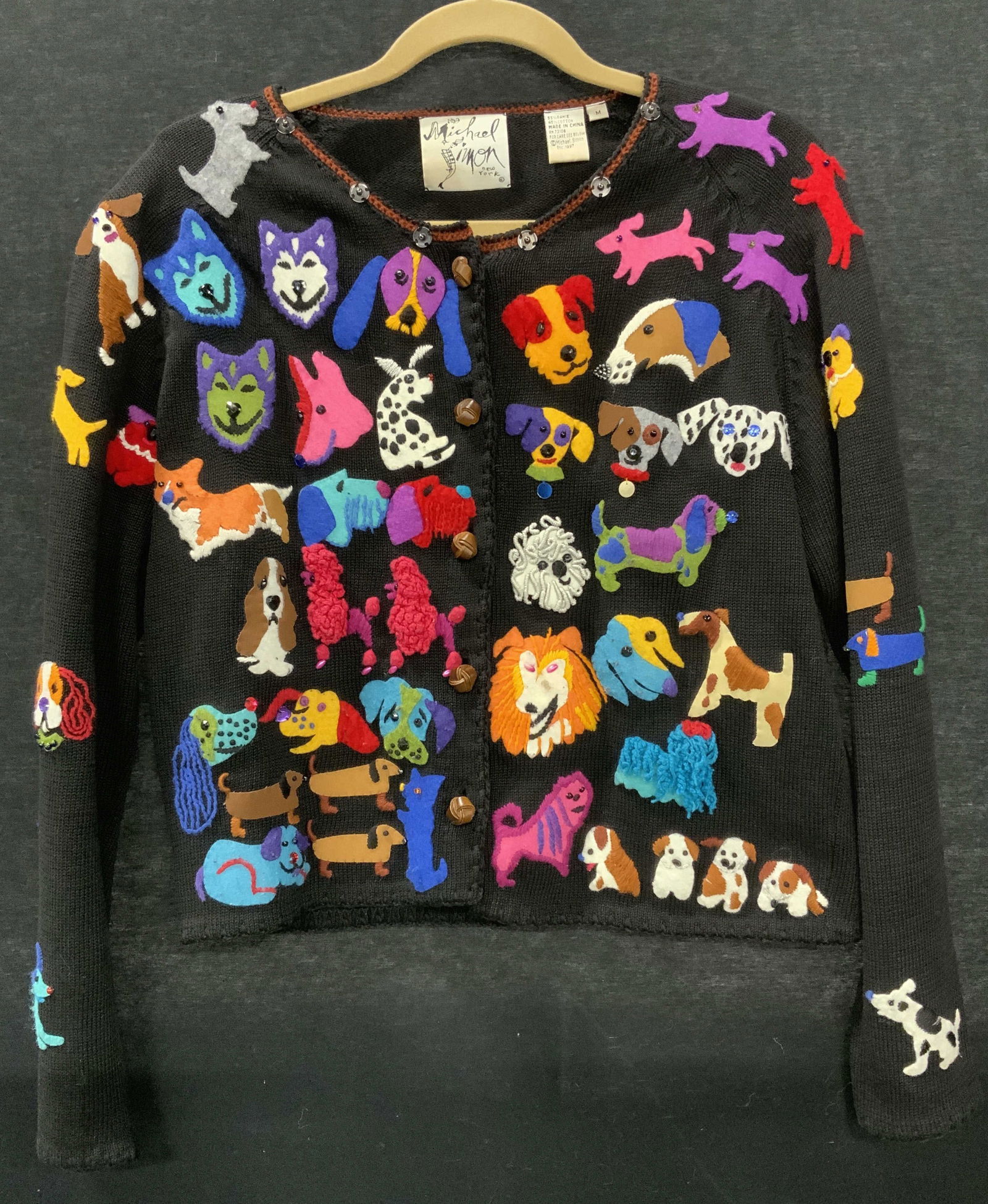 Michael Simon NY Doggie Applique Cardigan (1 of 17)