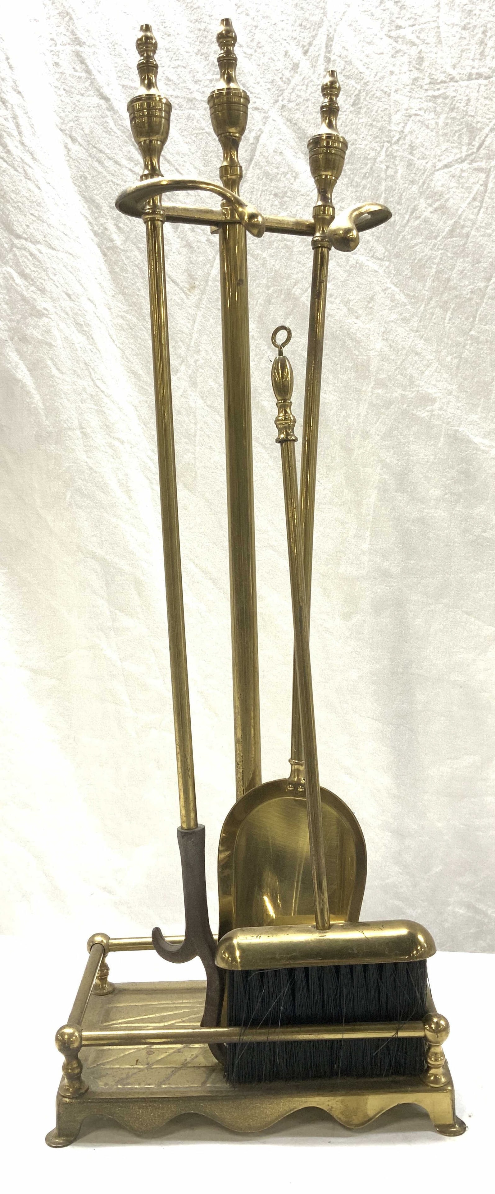 4 Piece Brass Fireplace Tools (1 of 9)