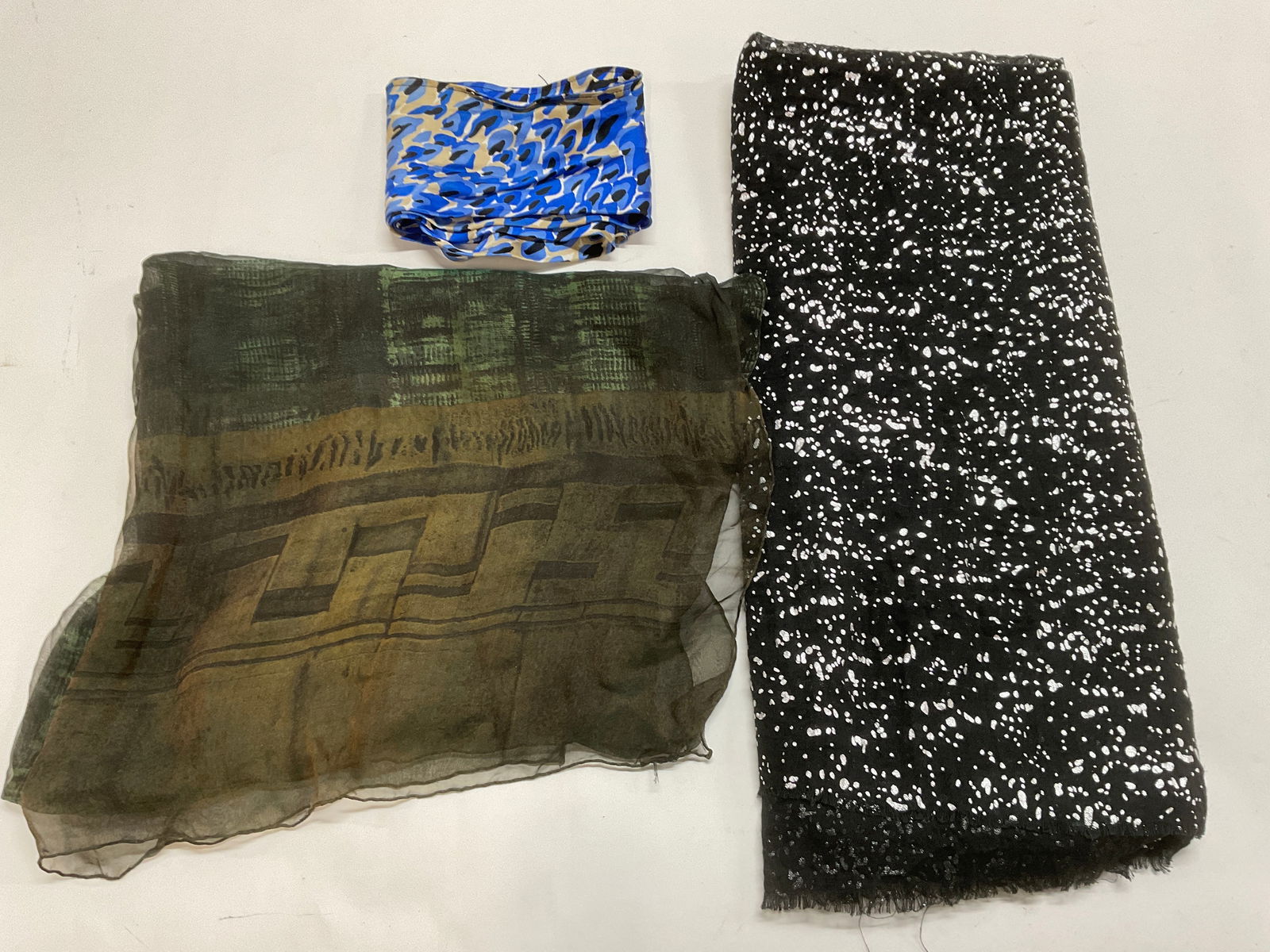 Lot 3 Vintage Possibly Silk Shawls (1 of 10)