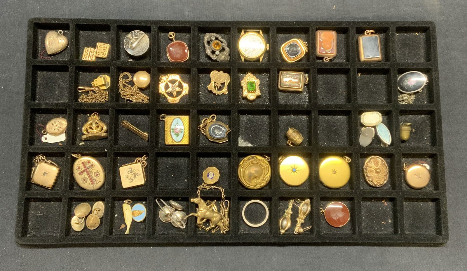 Group Lot Gold Plated & Gold Filled Lockets, More (1 of 8)