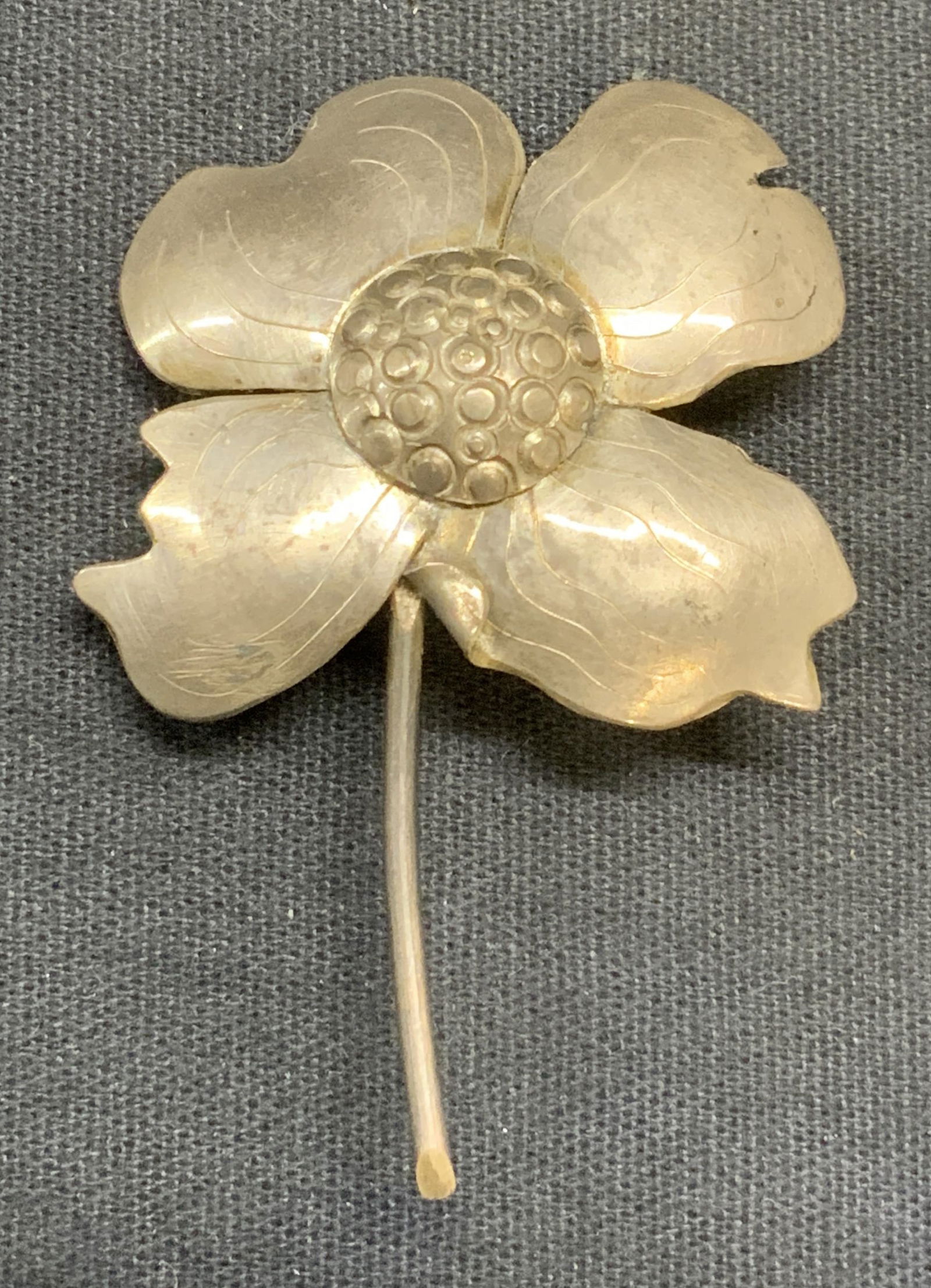 Vintage Gull Craft Sterling Silver Flower Brooch (1 of 7)