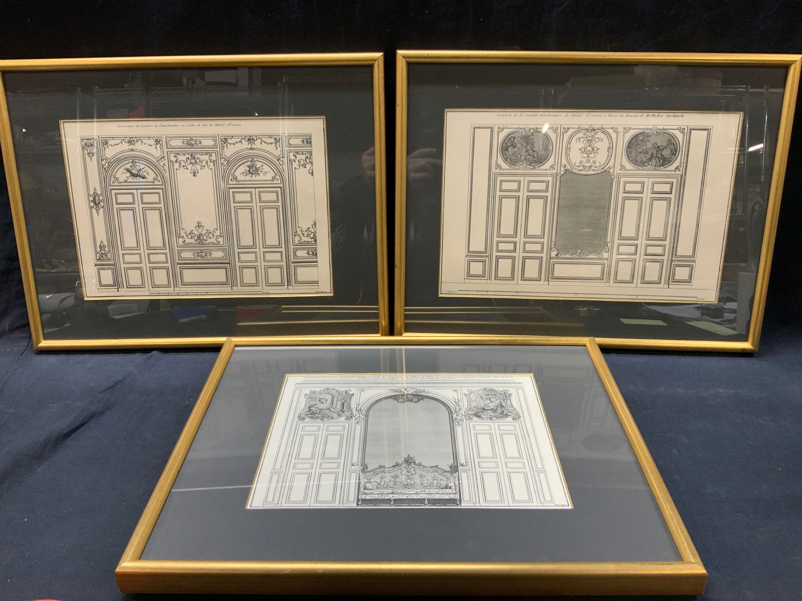 Lot 3 Vtg French Interior Decoration Lithos (1 of 8)