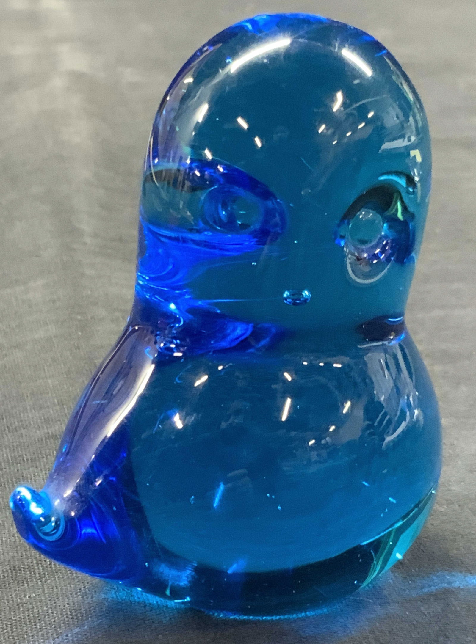 Blue Art Glass Bird Paperweight (1 of 6)