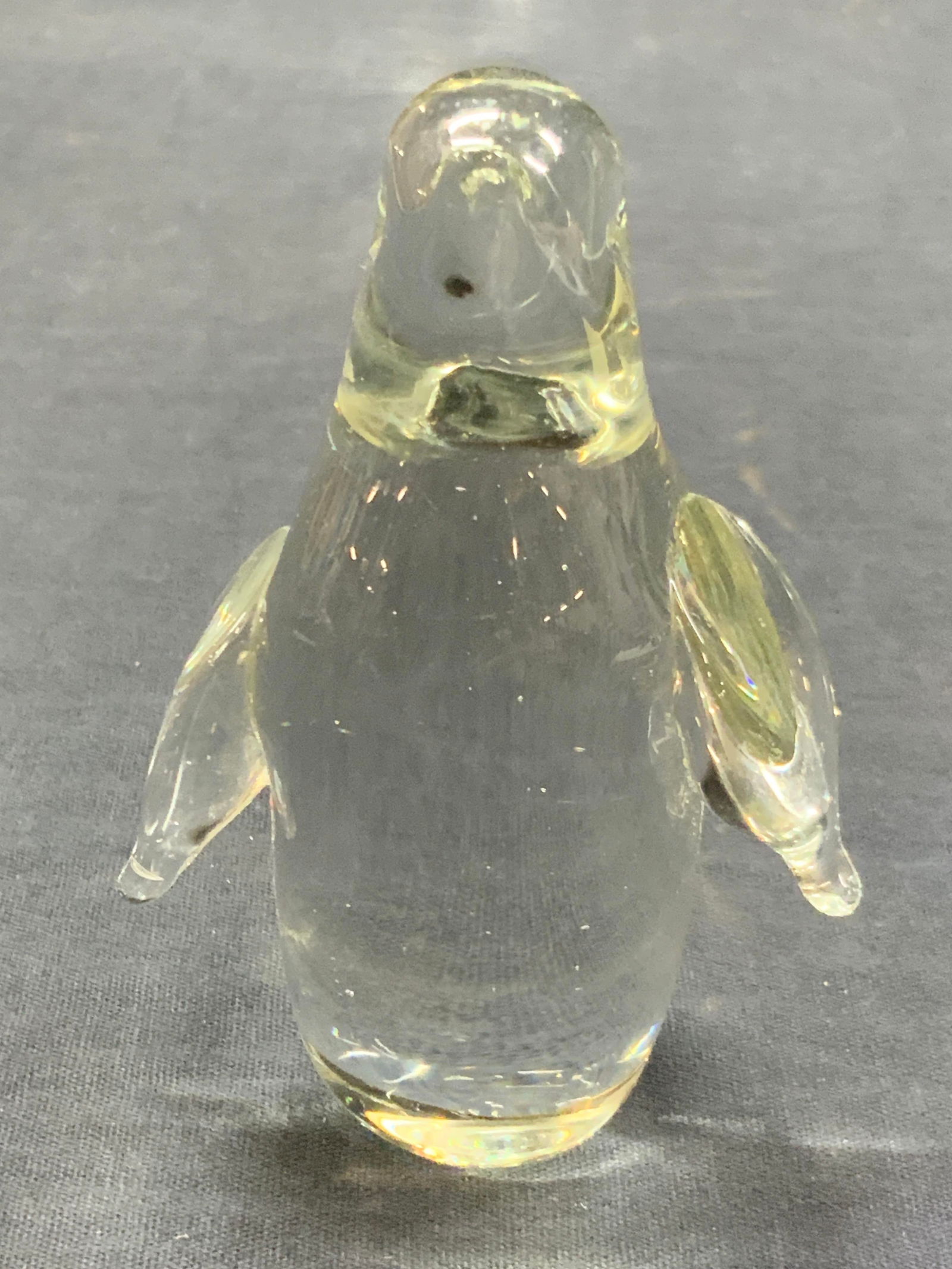 Clear Art Glass Penguin Paperweight (1 of 6)